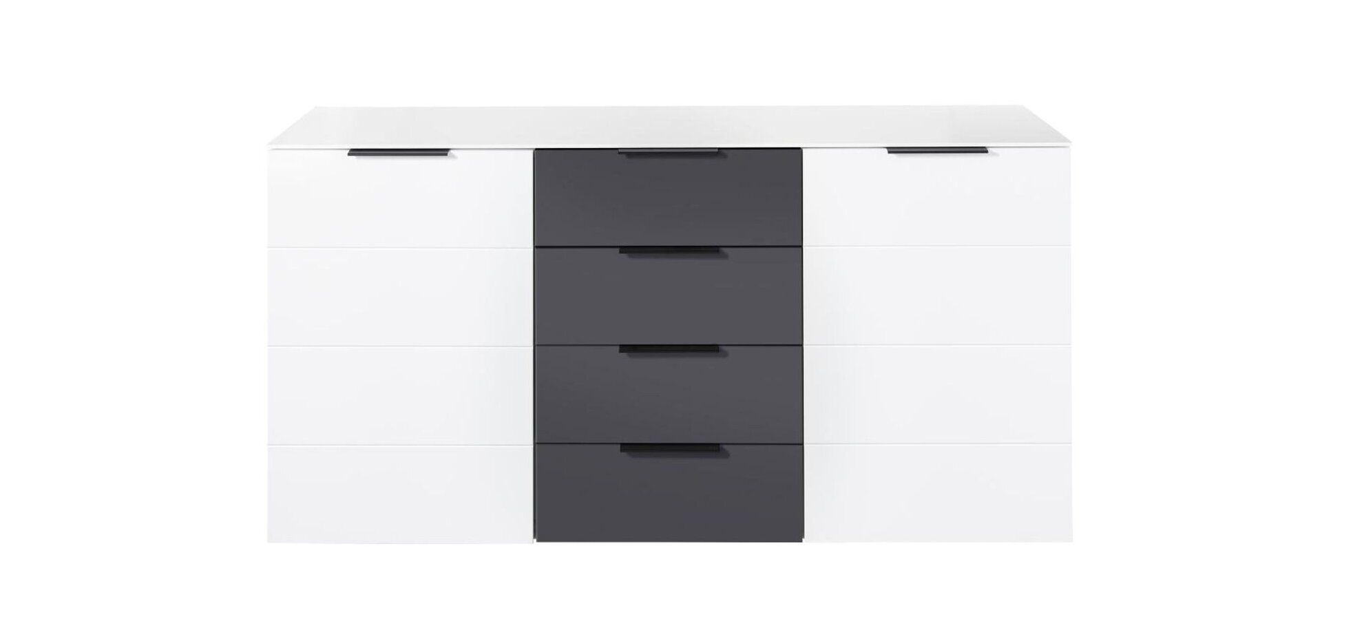 Sideboard - Weiß, Graphit