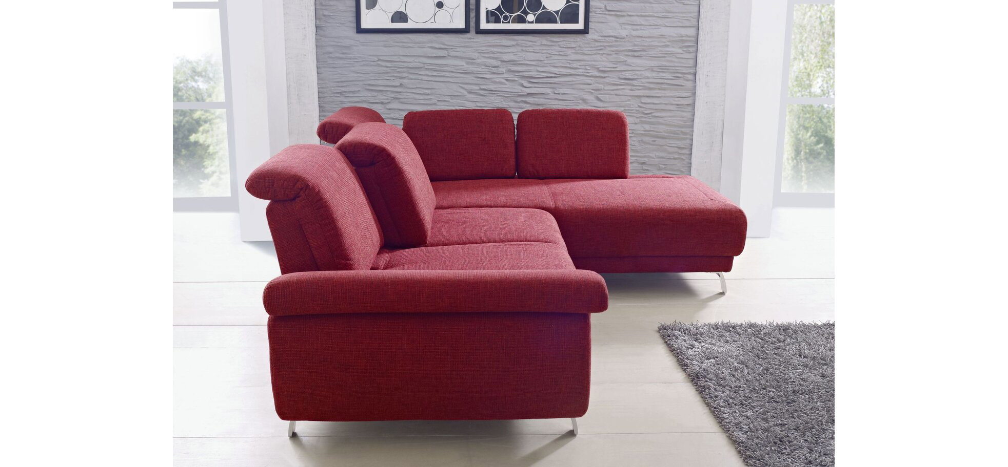 Wohnlandschaft in Rot – Bild 3