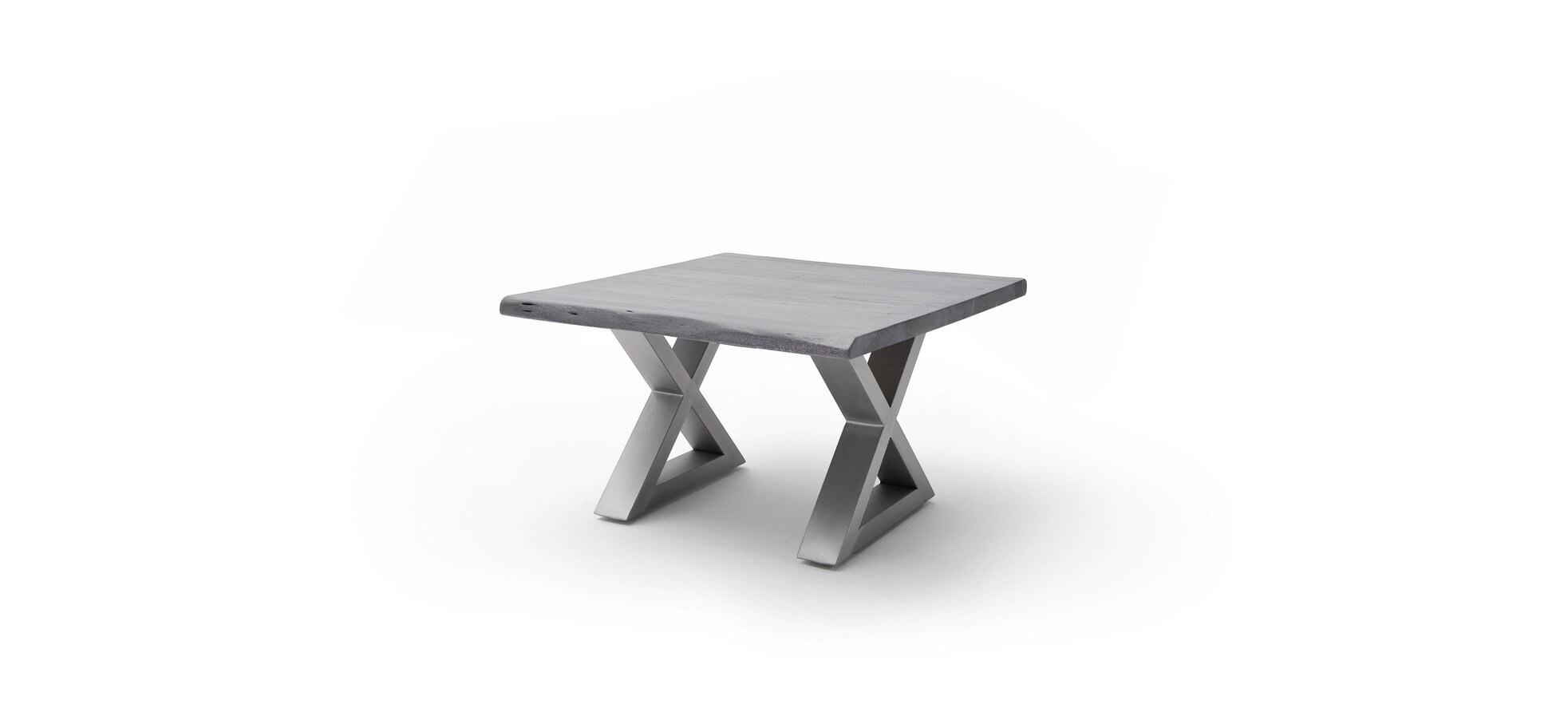 Couchtisch MAIDI grau mit X-Form Gestell – Bild 4