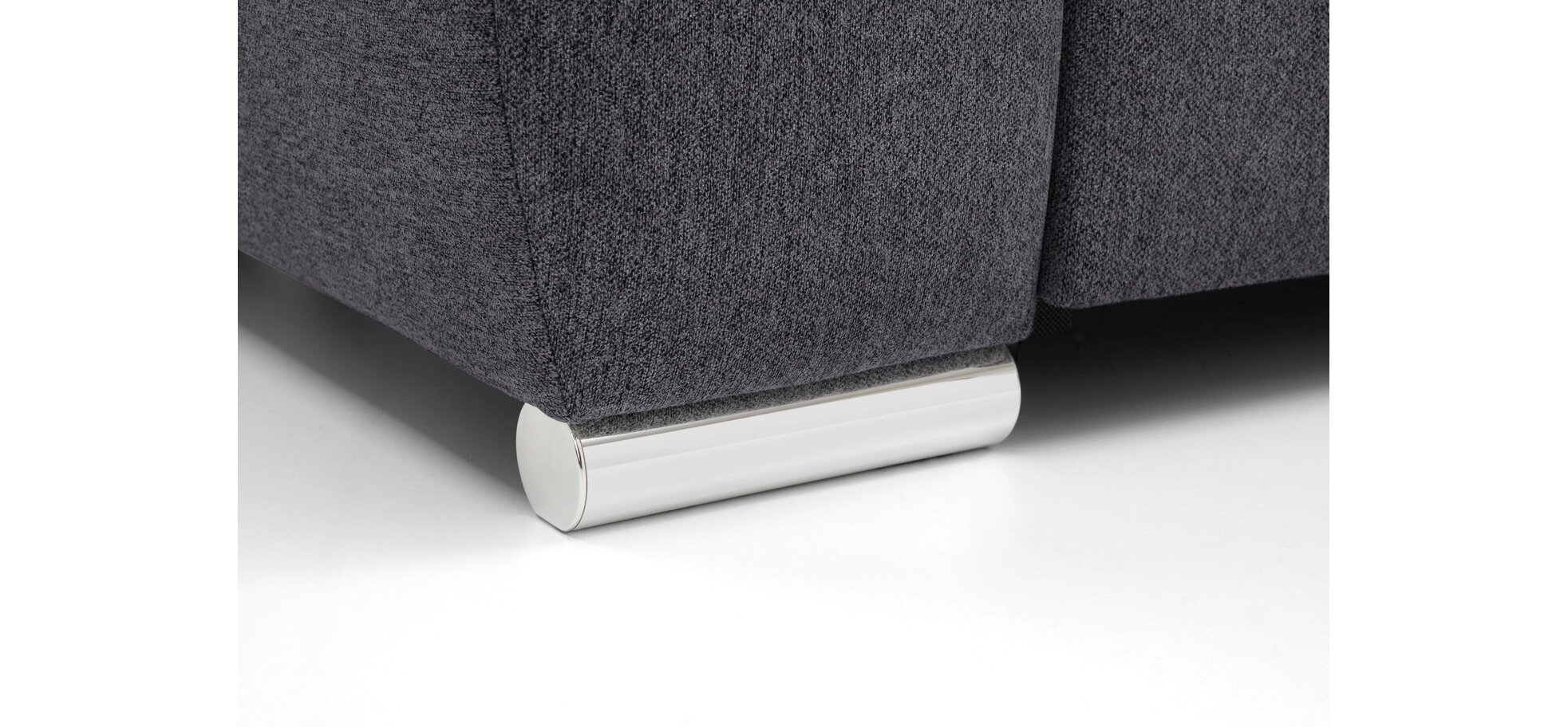 Polsterecke NANJA - 2-Sitzer mit Ecke rechts inkl. Schlaffunktion und Bettkasten in Webstoff Grau – Bild 6