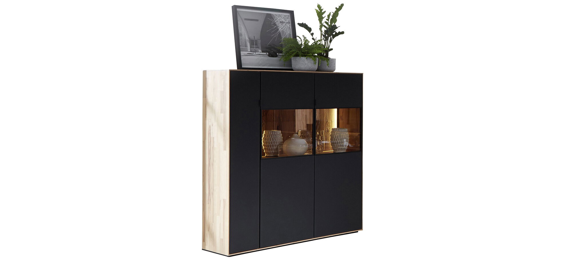 Highboard mit Mattglastüren