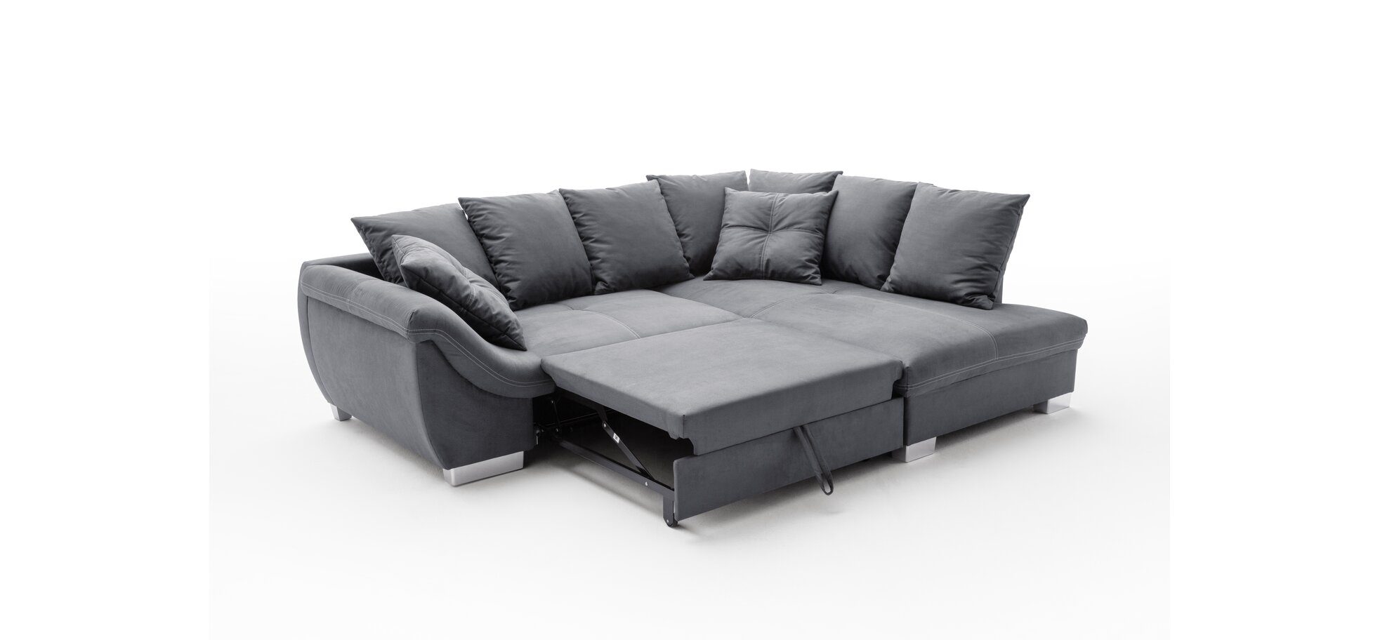 Polsterecke NEELE - Schlaffunktion, 2-Sitzer, Ecke rechts in Microfaser Anthrazit – Bild 2