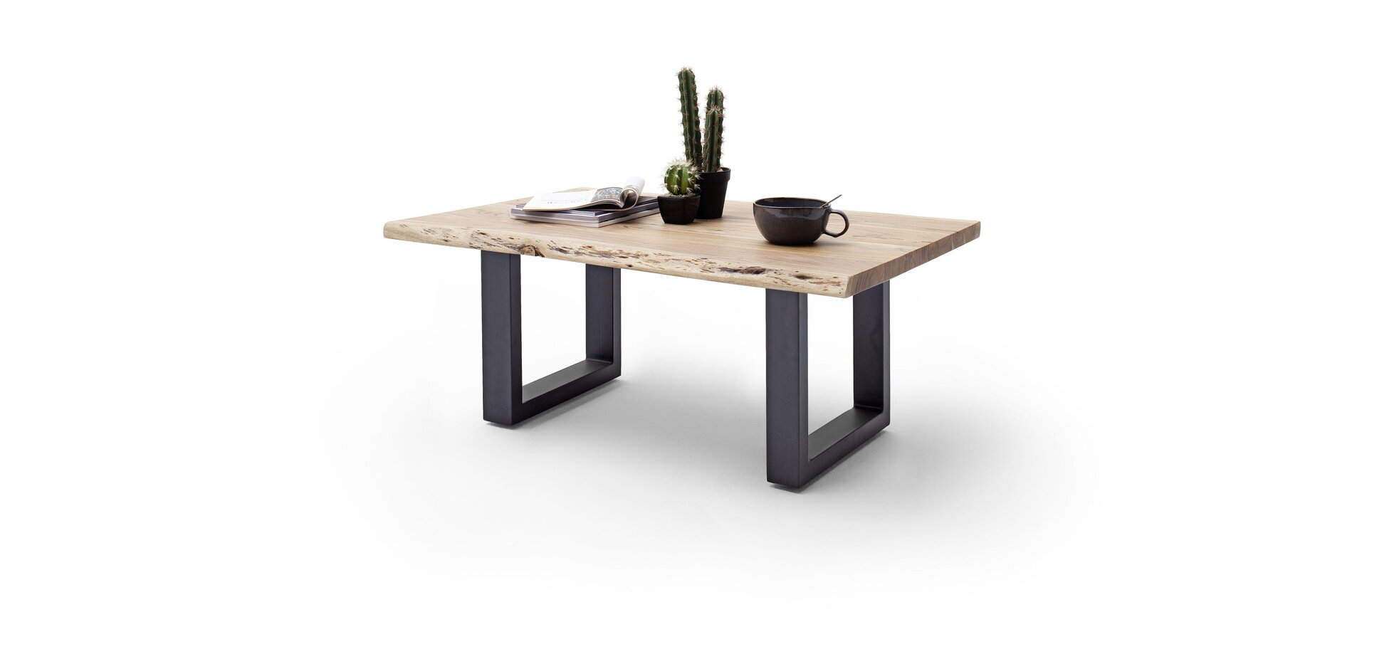 Couchtisch MAIDI braun/grau mit U-Gestell – Bild 3