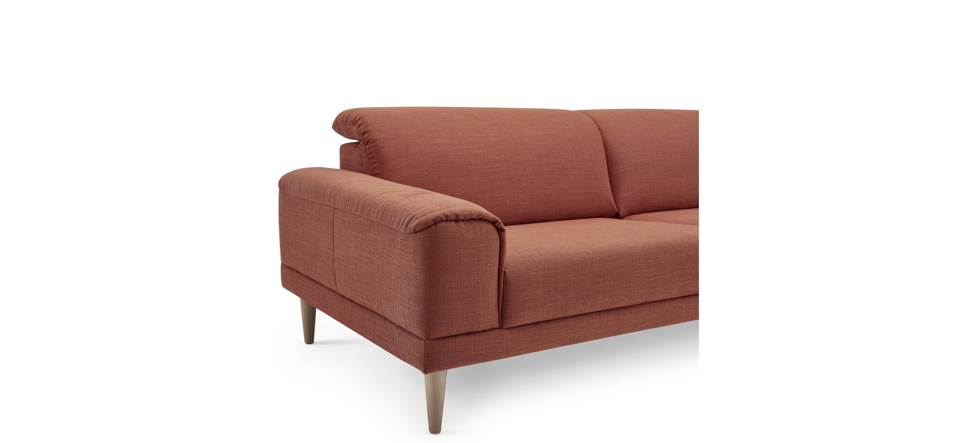 Ecksofa in Stoff Terracotta – Bild 5
