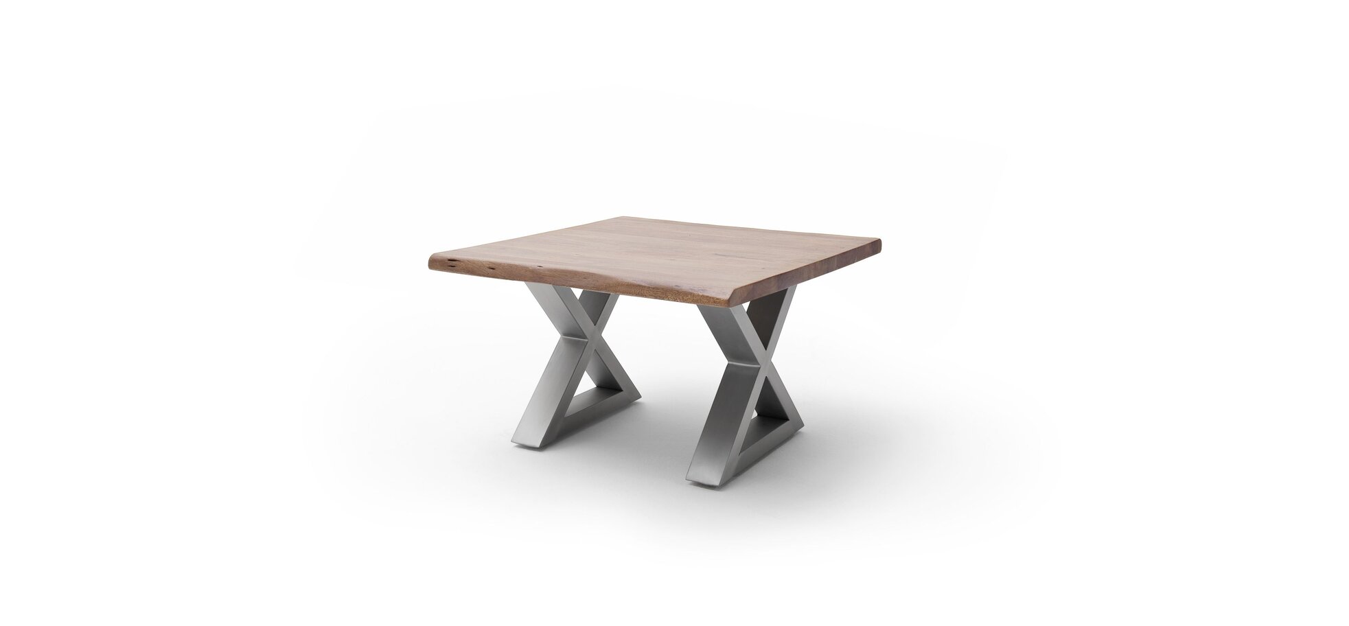 Couchtisch MAIDI braun/grau mit X-Form Gestell – Bild 4