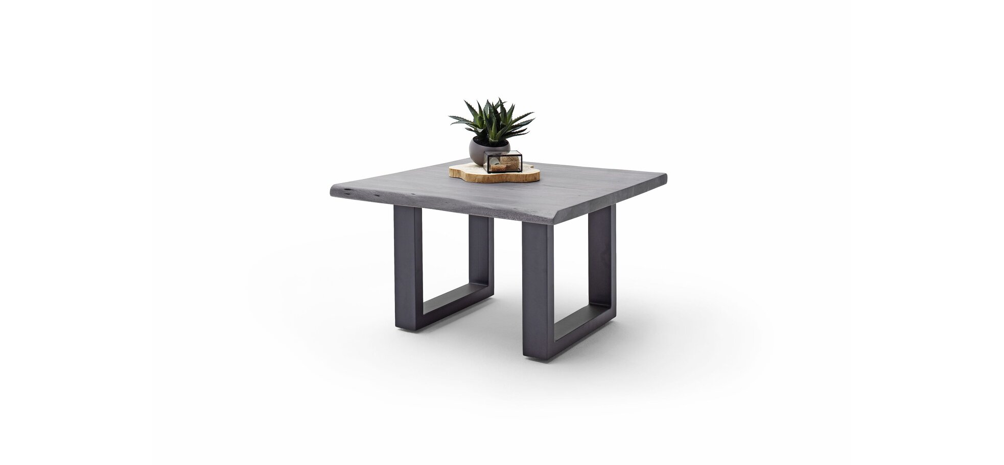 Couchtisch MAIDI grau mit U-Form Gestell – Bild 3