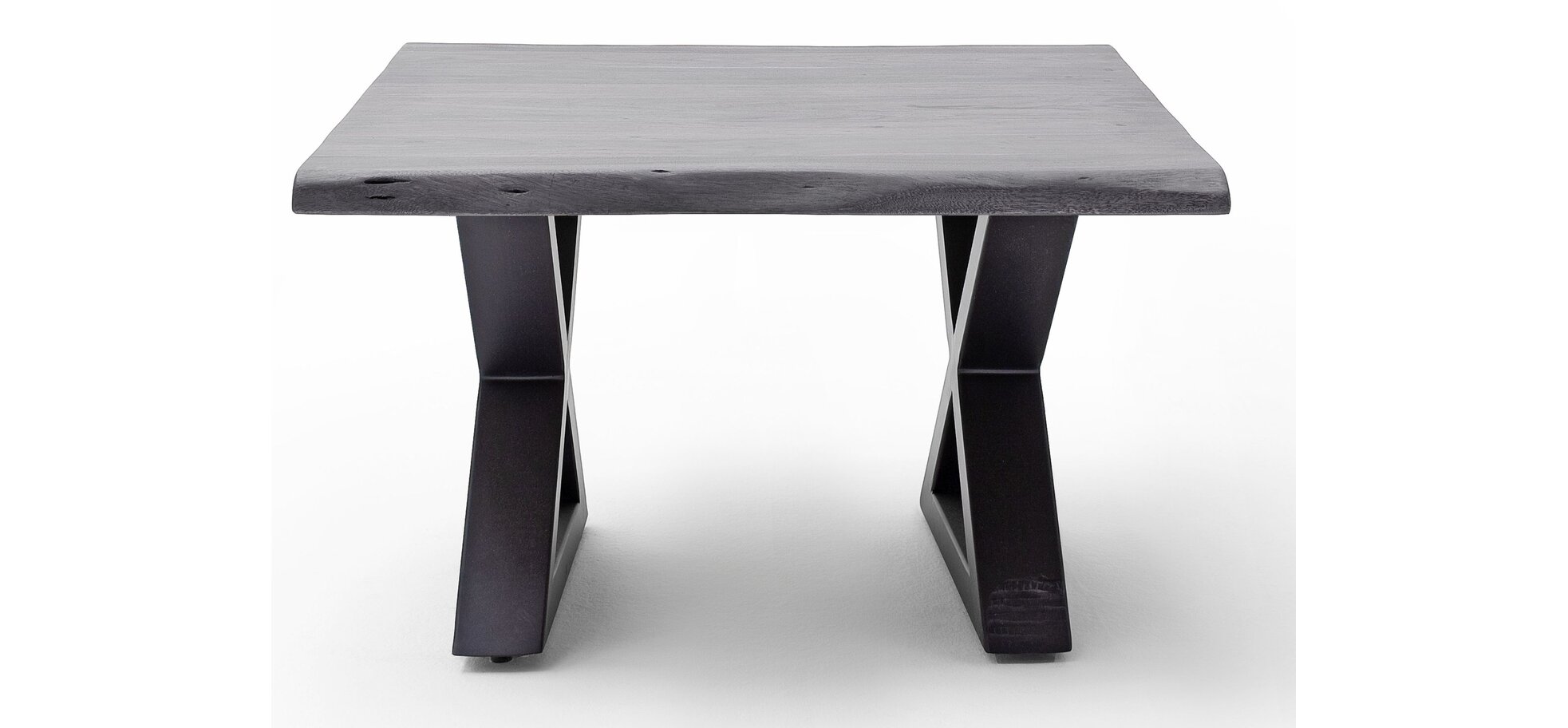 Couchtisch MAIDI grau mit X-Form Gestell