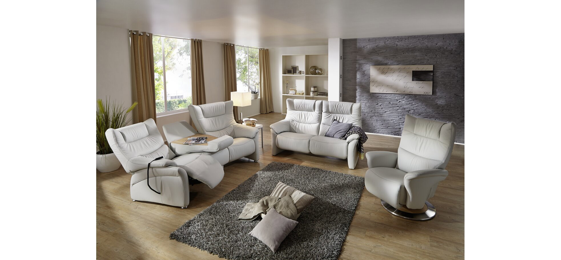 Trapezsofa EM Aarhus in Leder – Bild 3