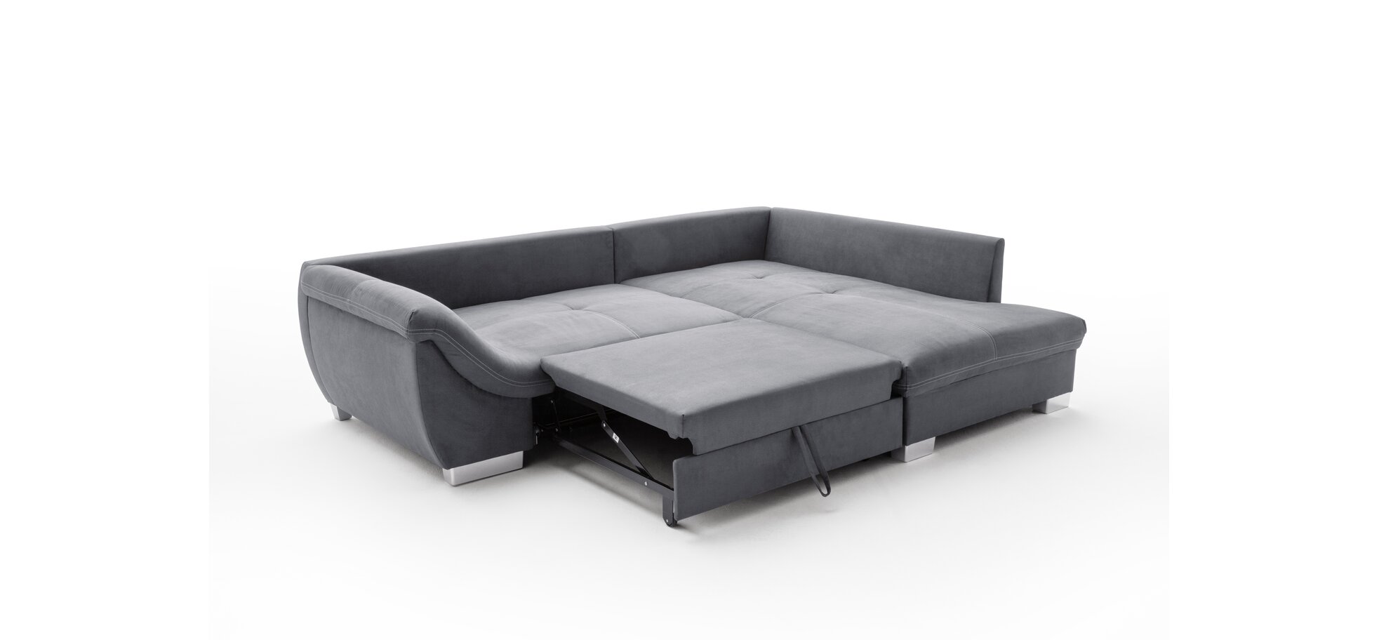 Polsterecke NEELE - Schlaffunktion, 2-Sitzer, Ecke rechts in Microfaser Anthrazit – Bild 7