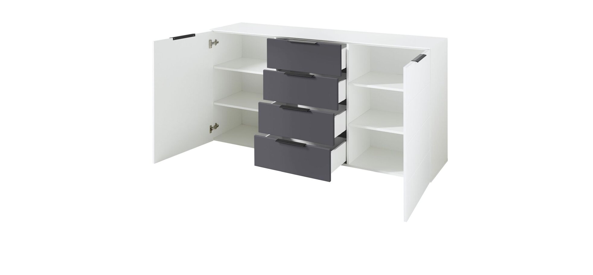 Sideboard - Weiß, Graphit – Bild 6