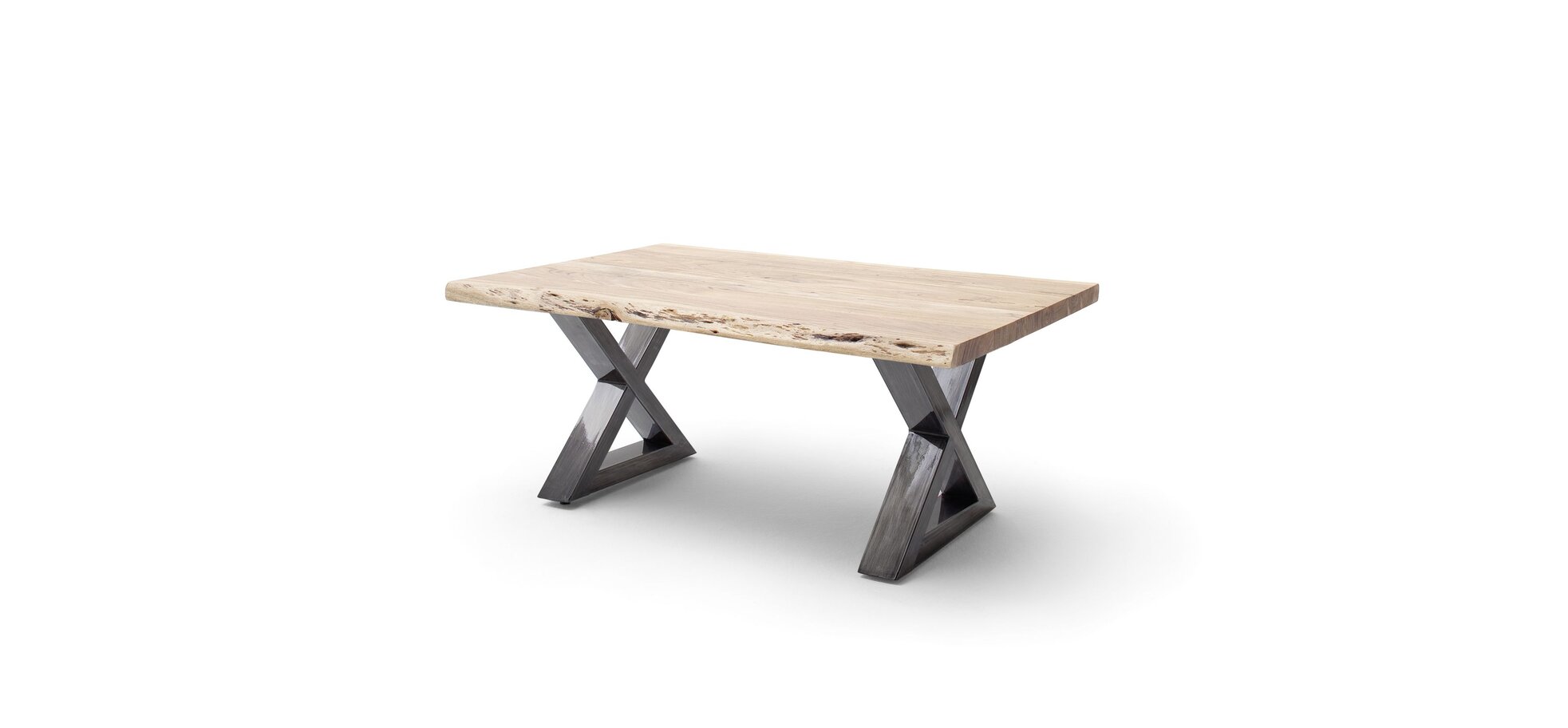 Couchtisch MAIDI braun/grau mit X-Gestell – Bild 4