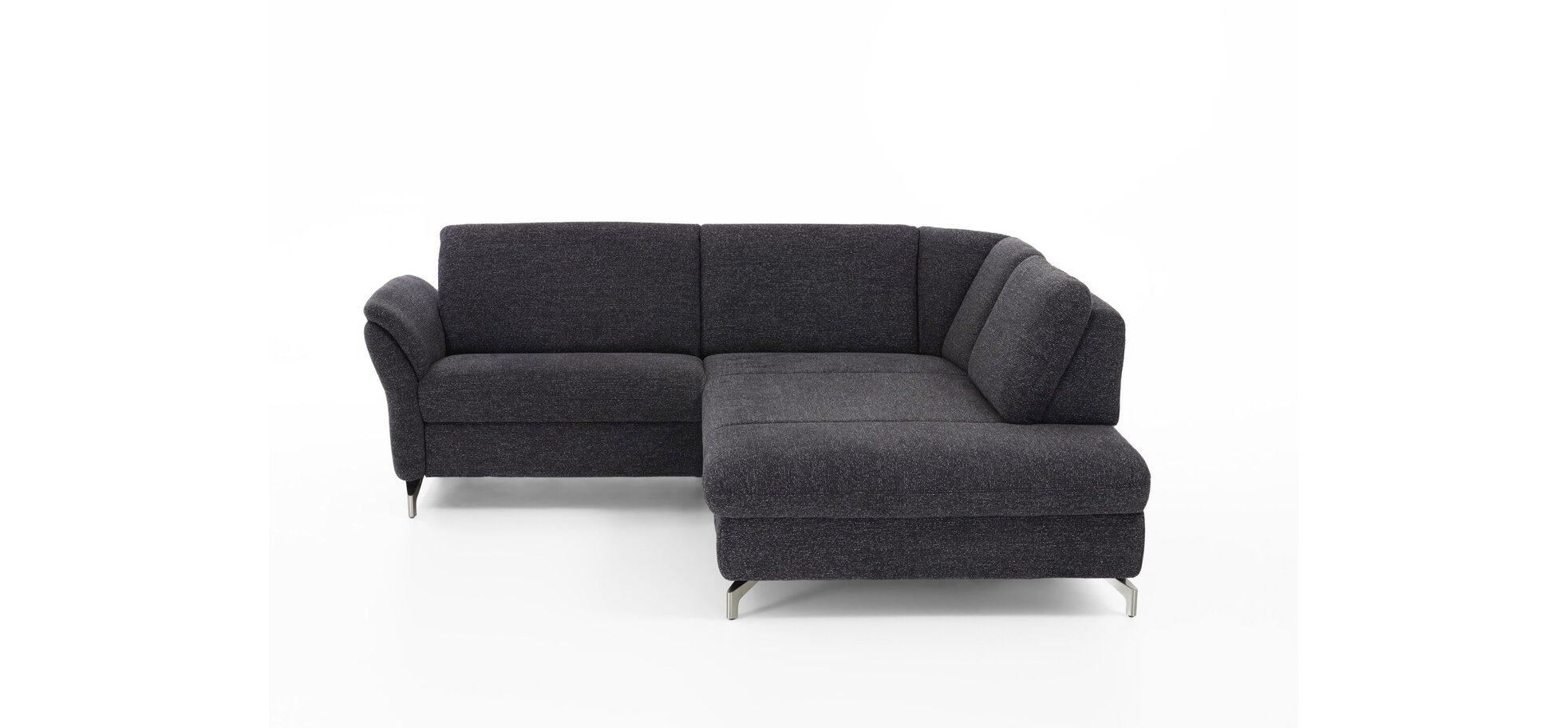 Sofa - 1-Sitzer mit XL Ecke, inkl. Sitztiefenverstellung, Stoff, Graphit