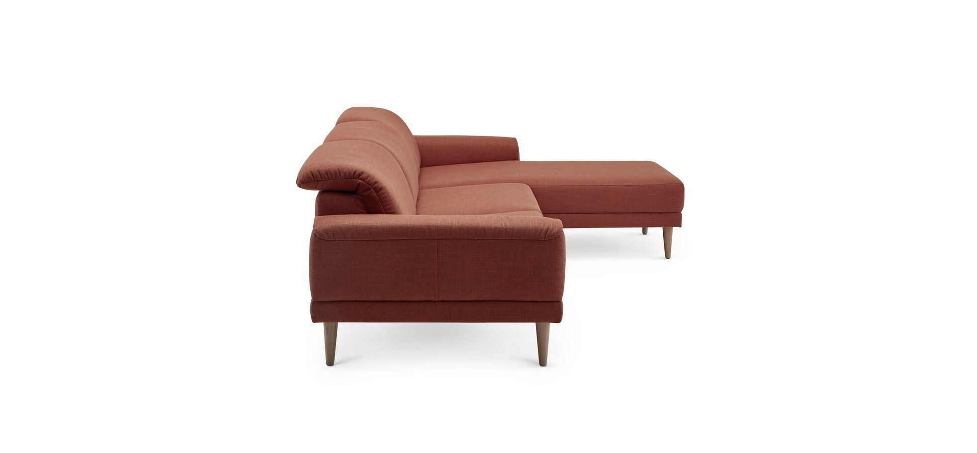 Ecksofa in Stoff Terracotta – Bild 4