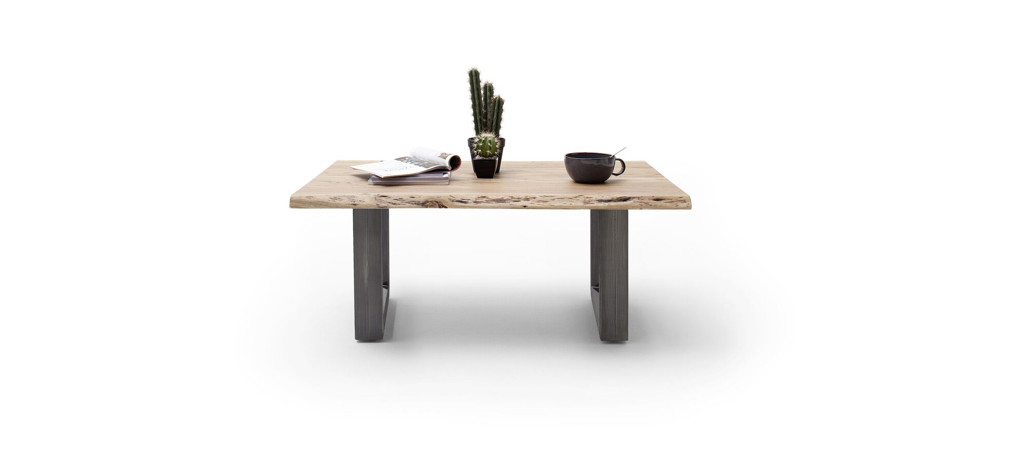 Couchtisch MAIDI braun/grau mit U-Gestell – Bild 2