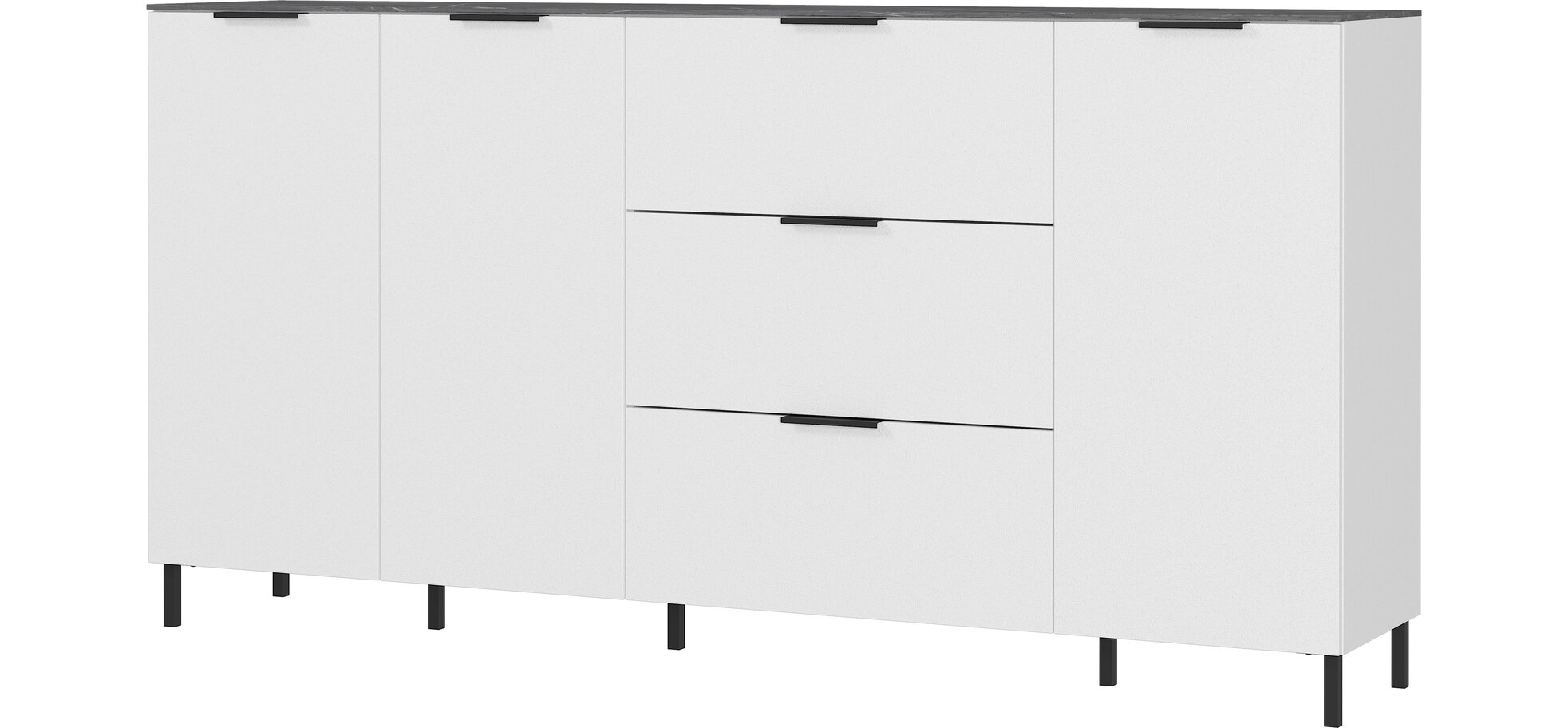 Sideboard GIWON mit 3 Türen und 3 Schüben weiß