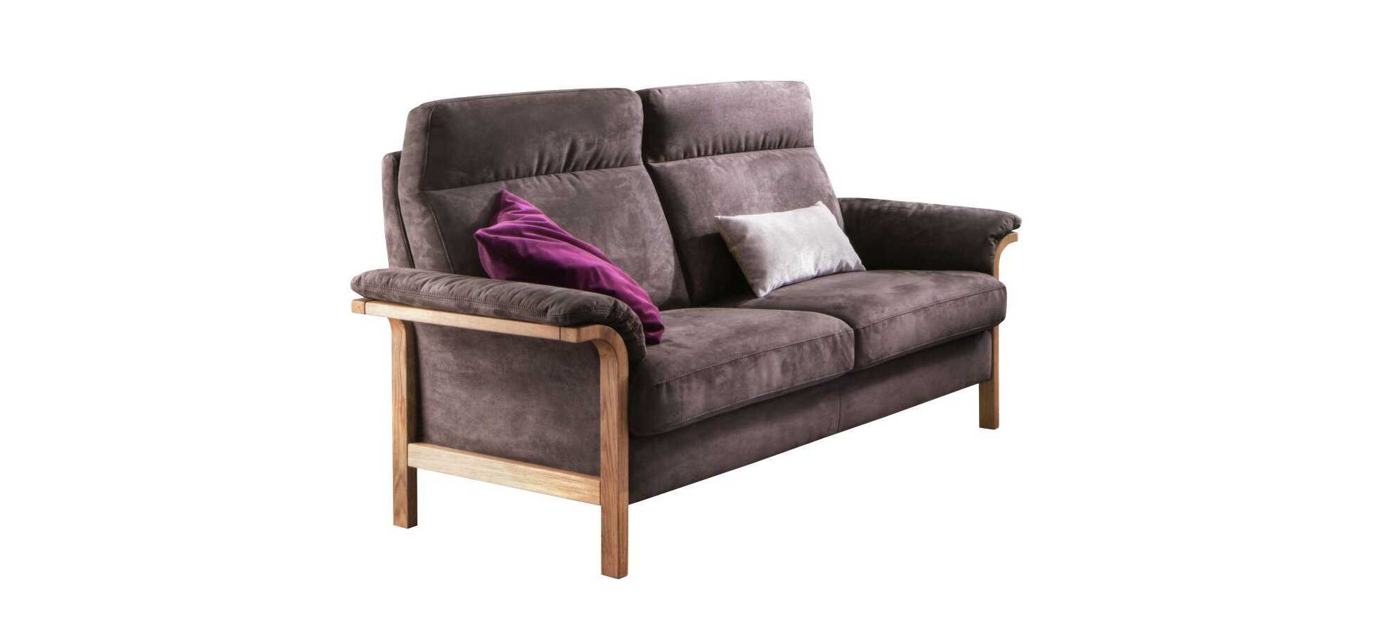 2-sitzer Sofa mit Holzarmlehne