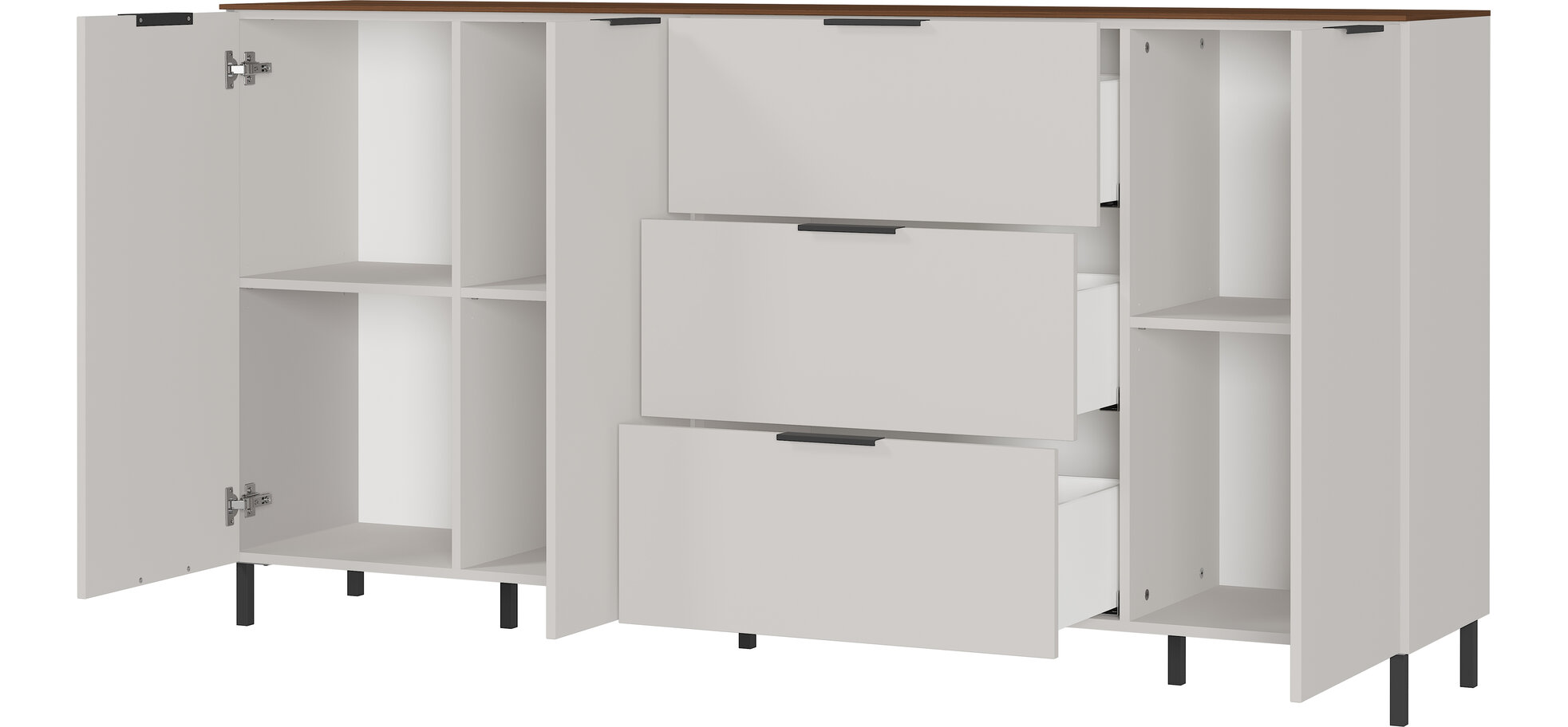 Sideboard GIWON mit 3 Türen und 3 Schüben kaschmir – Bild 6