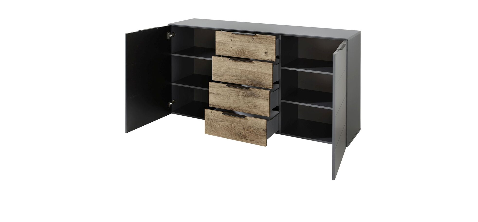 Sideboard - Graphit, Eiche Dekor – Bild 8
