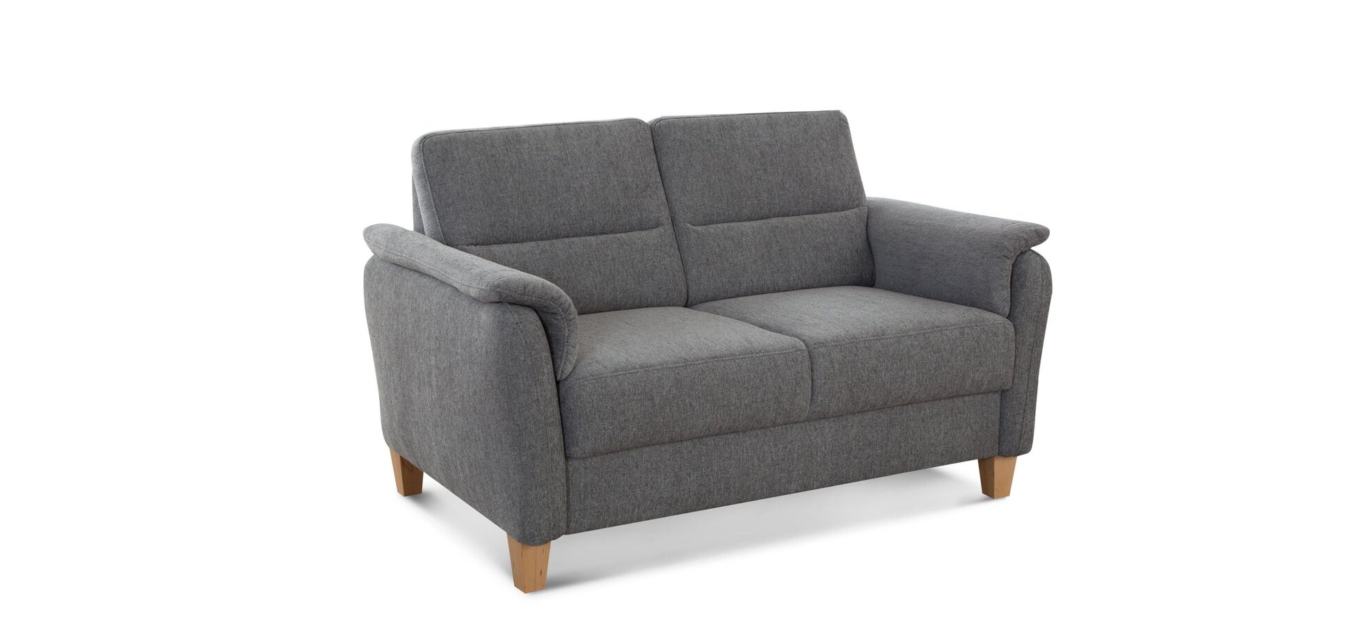 Sofa - 2-Sitzer, Stoff, Grau
