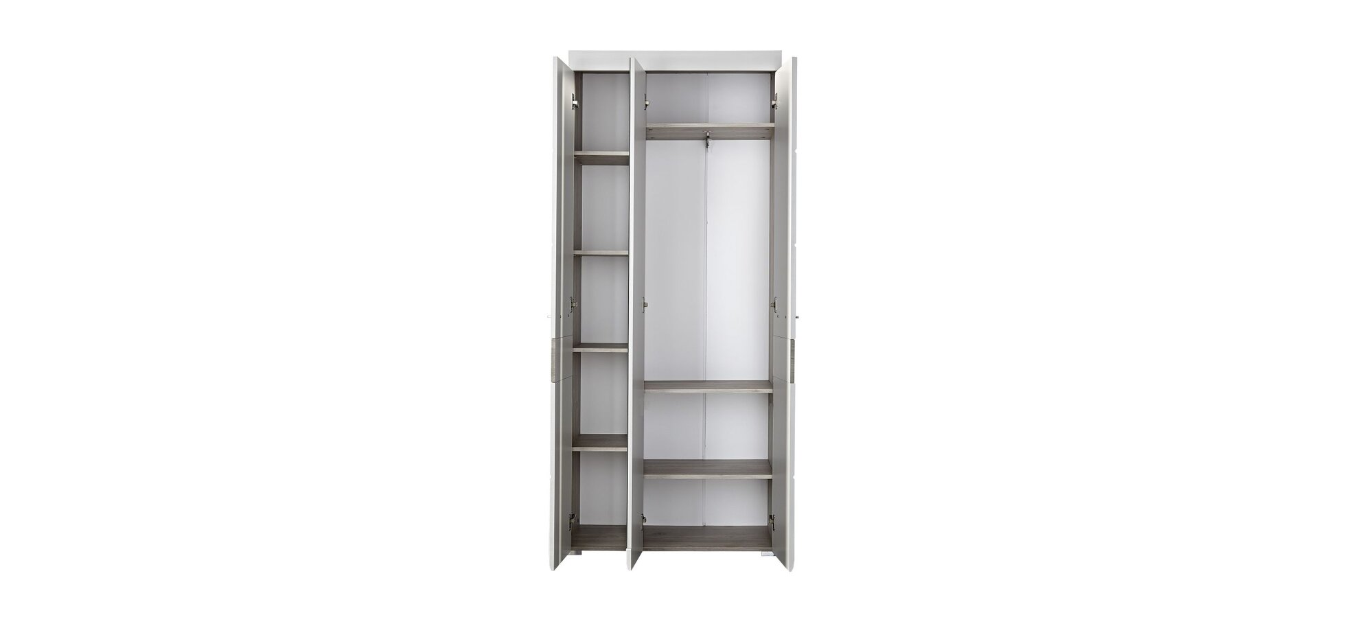 Garderobenschrank - Weiß, Eiche Dekor – Bild 4