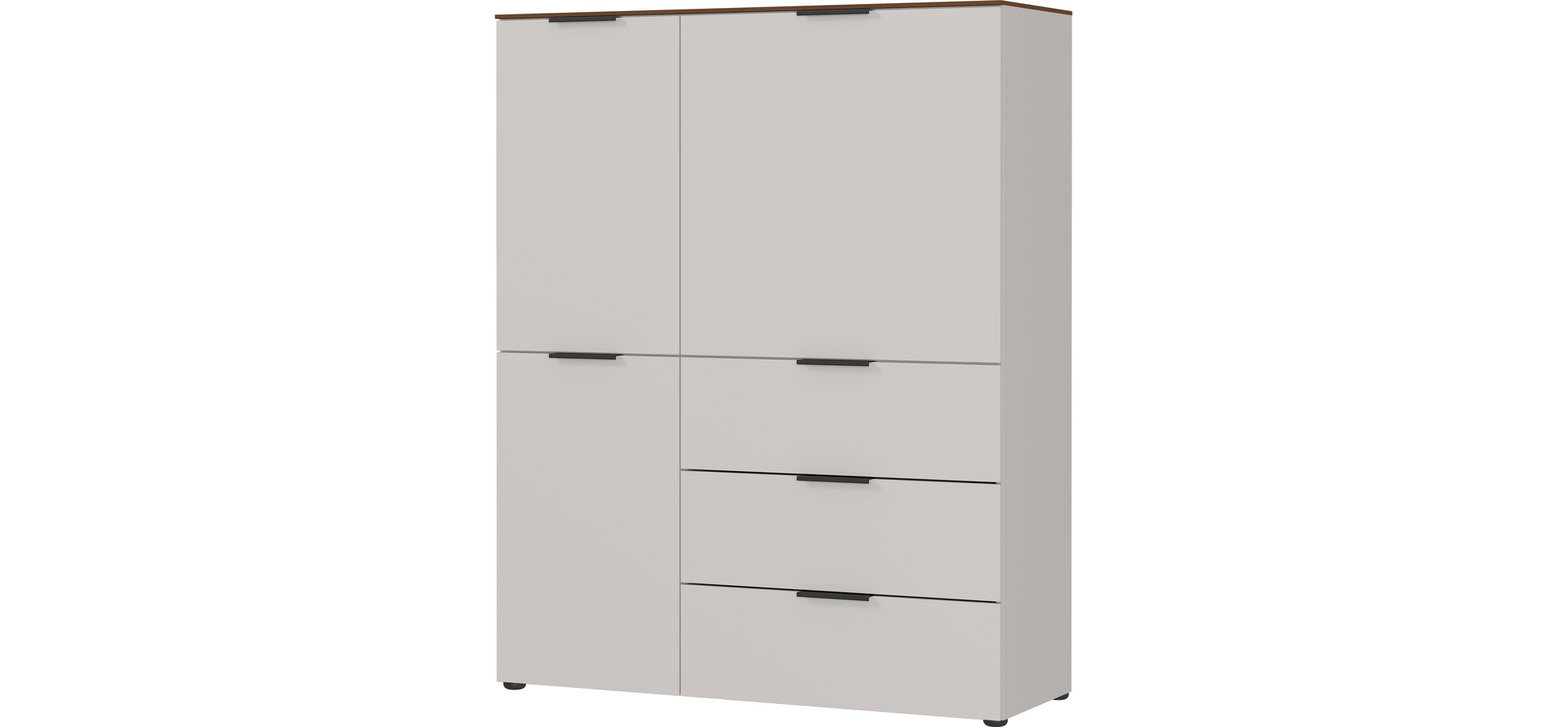 Highboard GIWON 3-türig mit 3 Schüben kaschmir