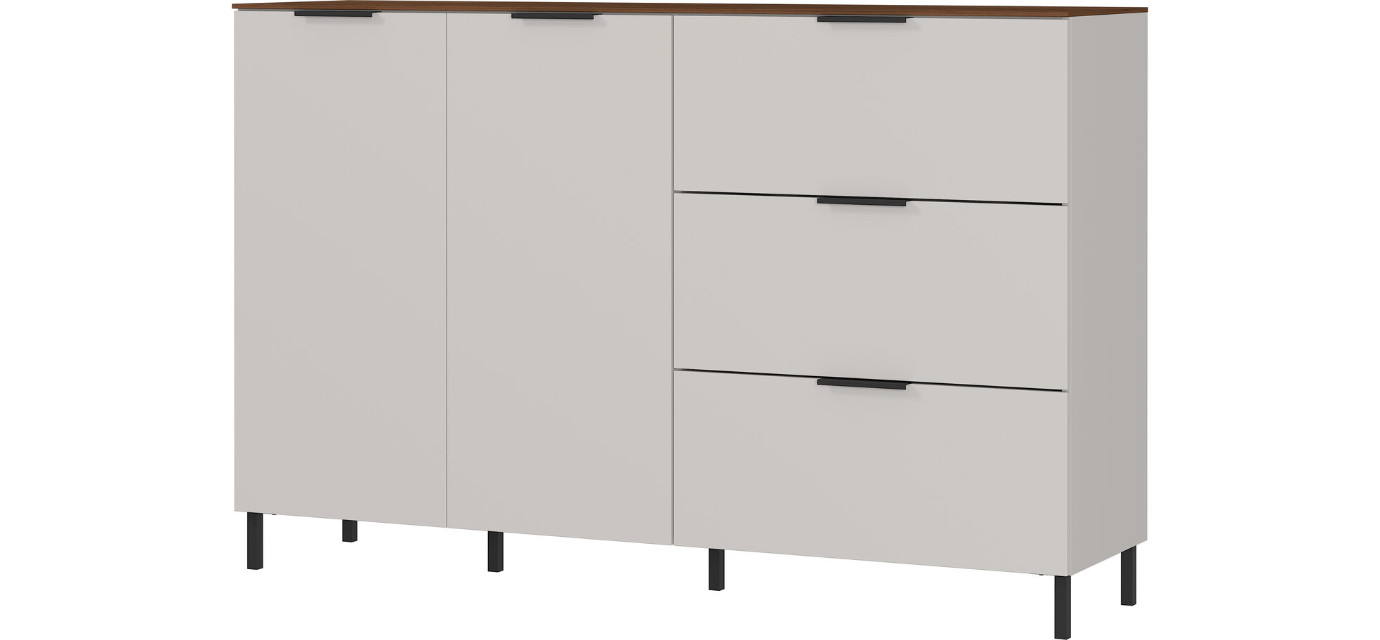Sideboard GIWON mit 2 Türen und 3 Schüben kaschmir