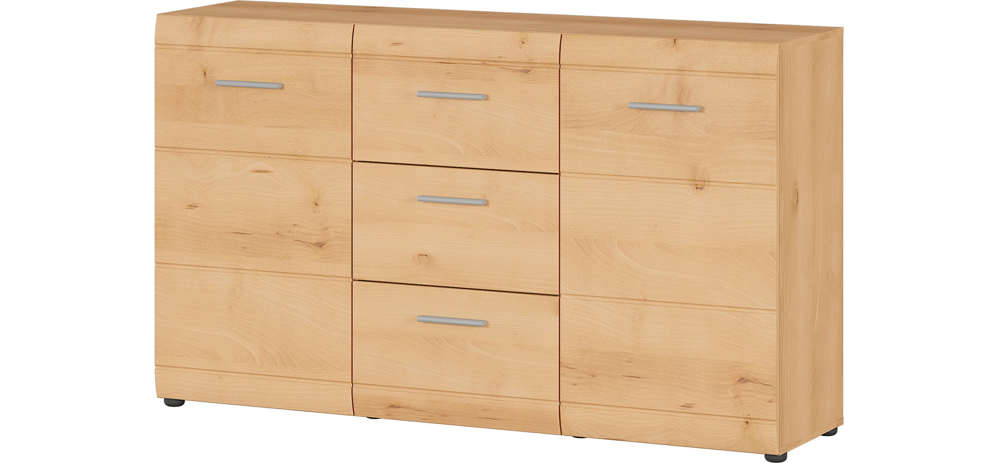 Sideboard GALDO 2-türig mit 3 Schüben Edelbuche Nachbildung