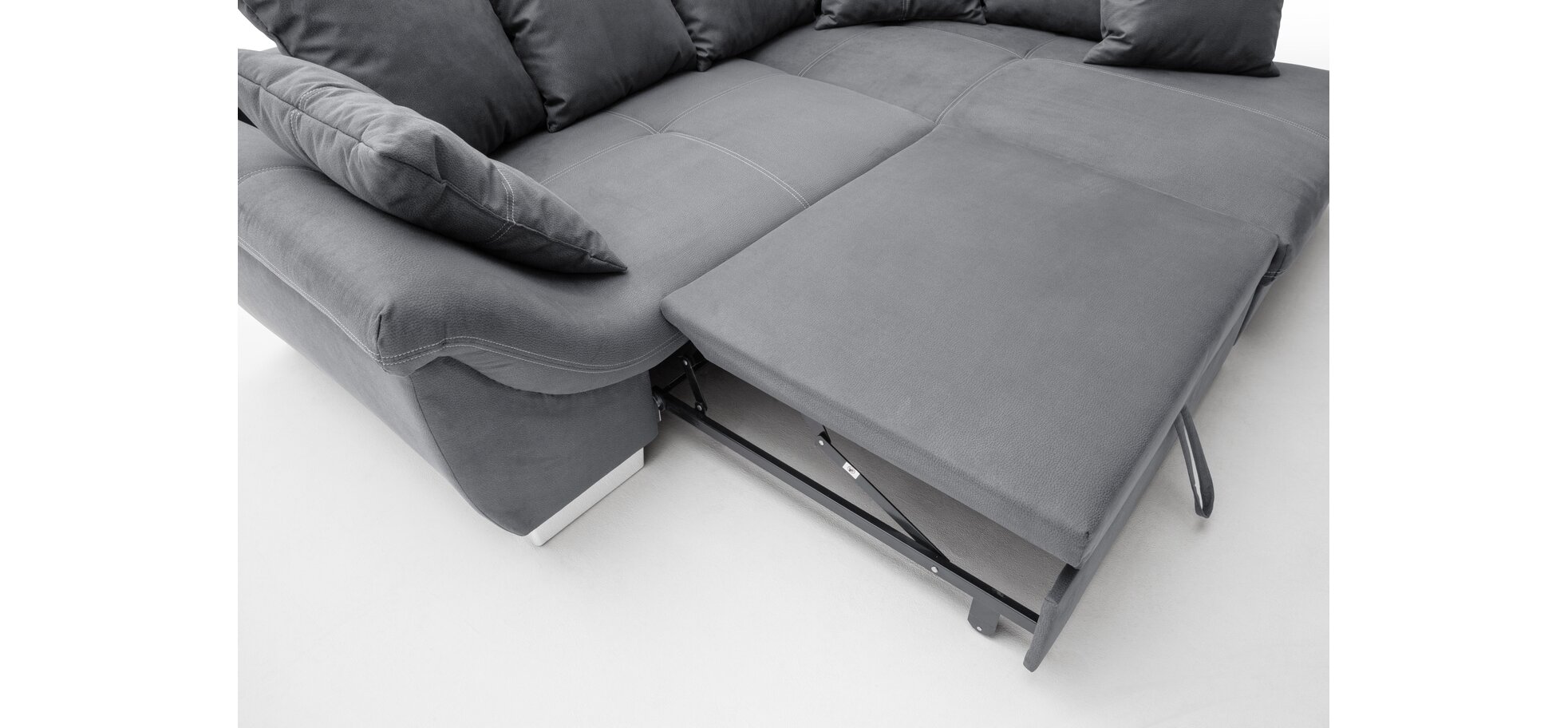 Polsterecke NEELE - Schlaffunktion, 2-Sitzer, Ecke rechts in Microfaser Anthrazit – Bild 5