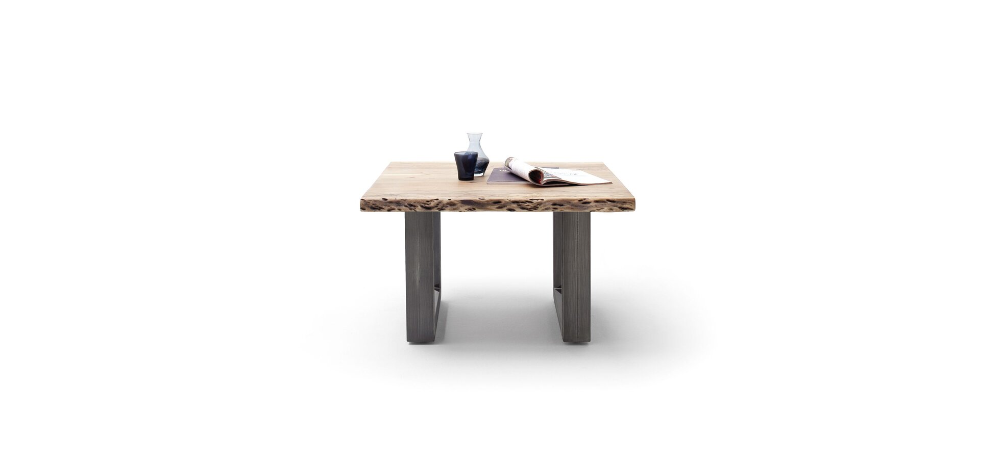 Couchtisch MAIDI braun/grau mit U-Form Gestell – Bild 2