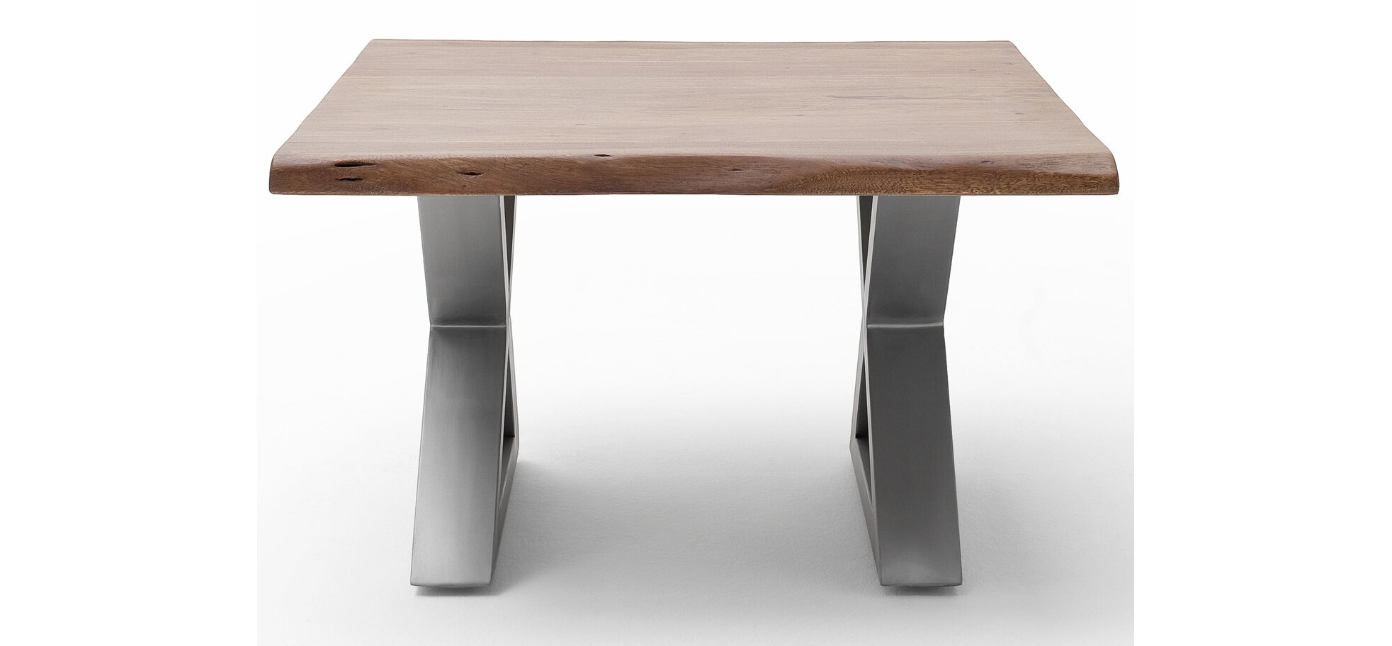 Couchtisch MAIDI braun/grau mit X-Form Gestell