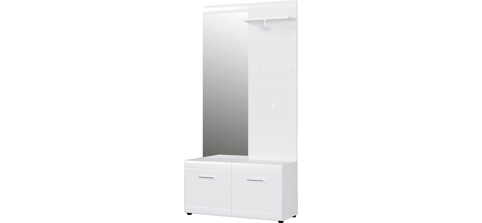 Garderobe GALDO weiß Hochglanz