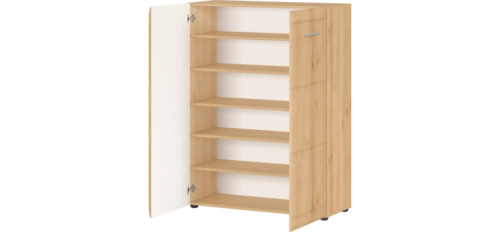 Schuhschrank GALDO 2-türig Edelbuche Nachbildung – Bild 4