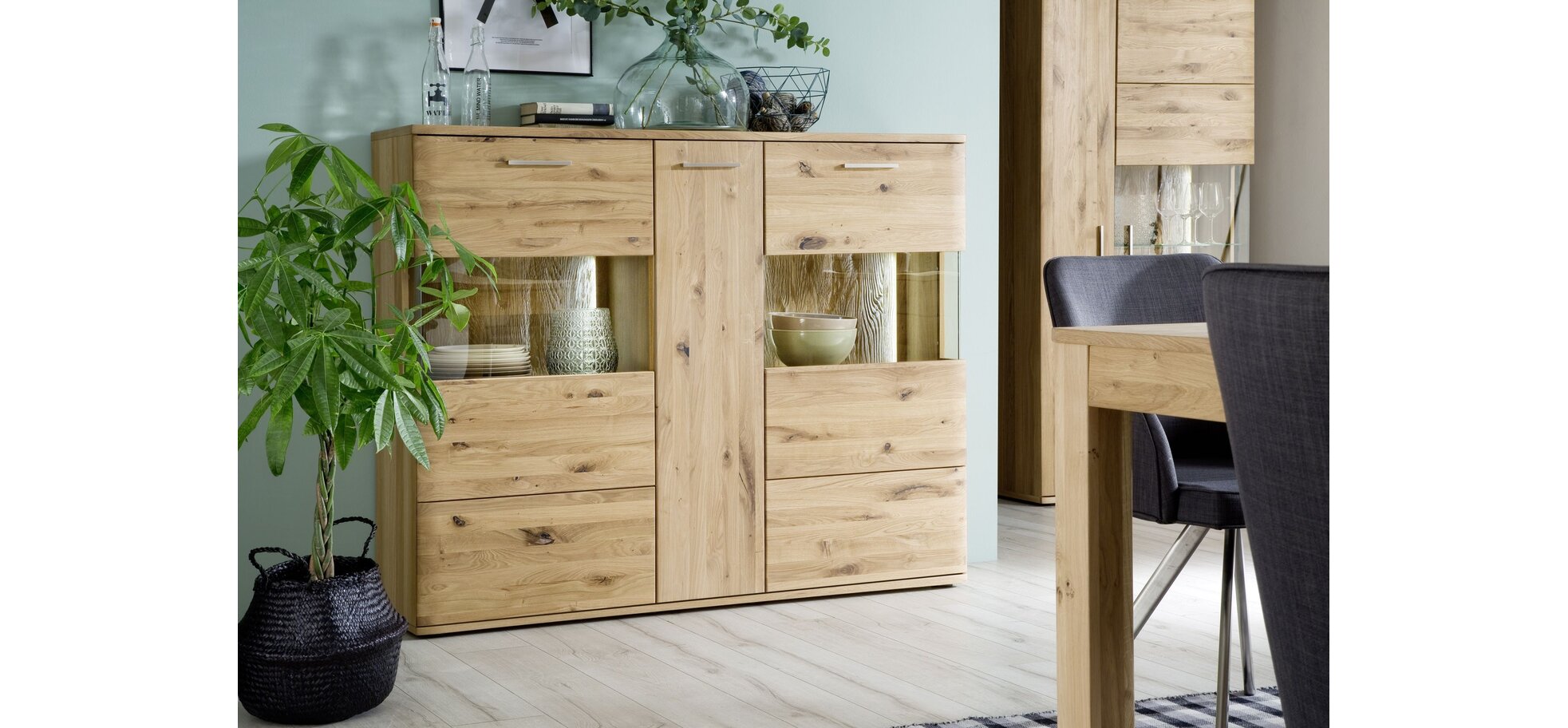 Highboard in Asteiche – Bild 2