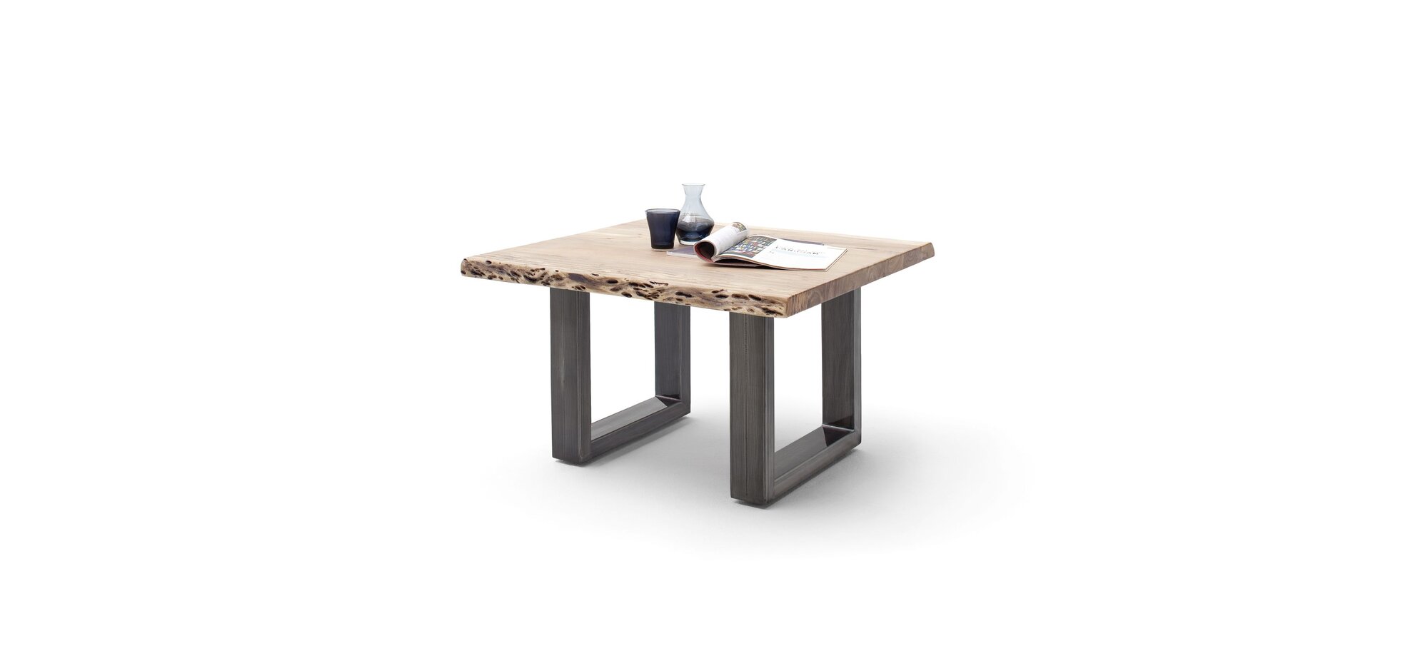 Couchtisch MAIDI braun/grau mit U-Form Gestell – Bild 3