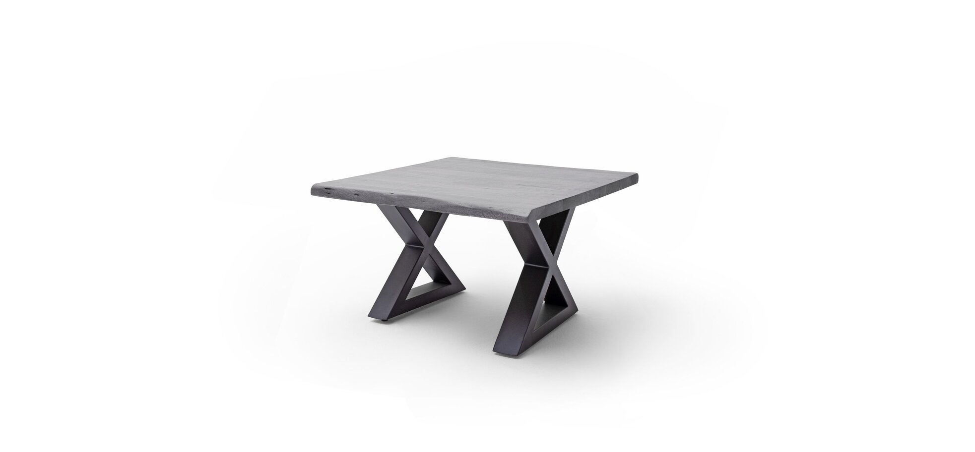 Couchtisch MAIDI grau mit X-Form Gestell – Bild 4