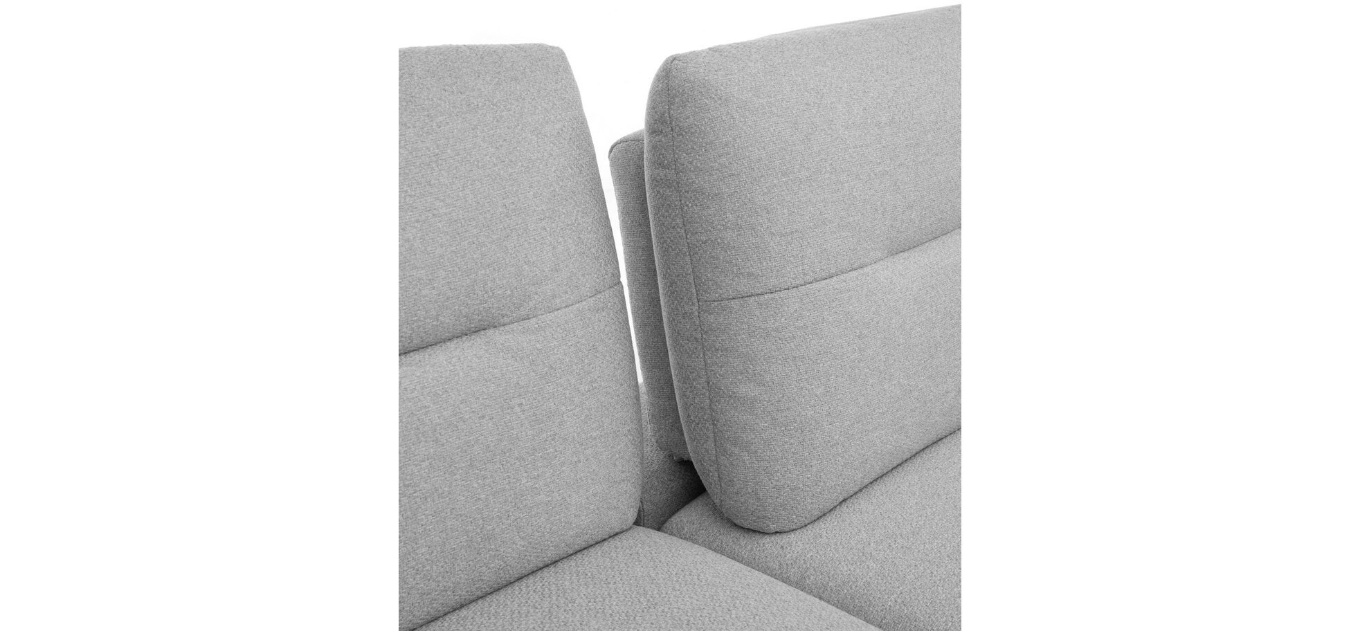 Sofa Pamelia - 3-Sitzer inkl. Rückenlehne/Armlehne/Rücken verstellbar, Drehsitz, 2 Kopfstützen in Stoff Grau – Bild 4