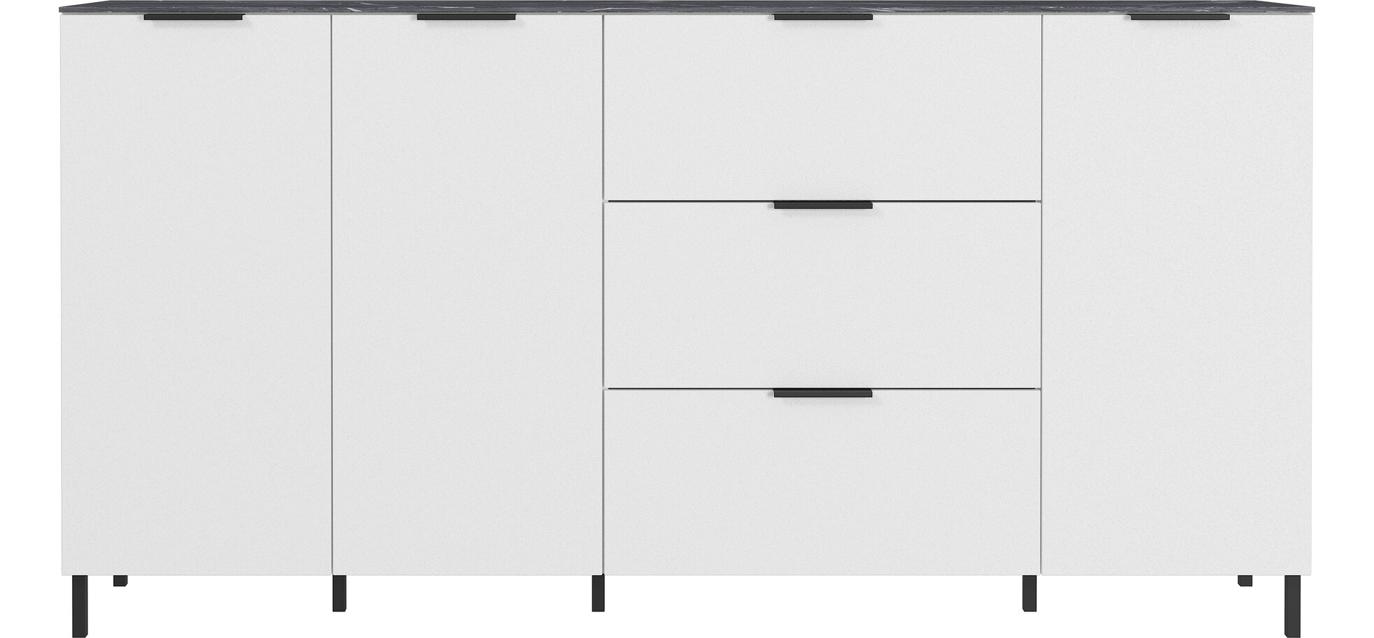 Sideboard GIWON mit 3 Türen und 3 Schüben weiß – Bild 2