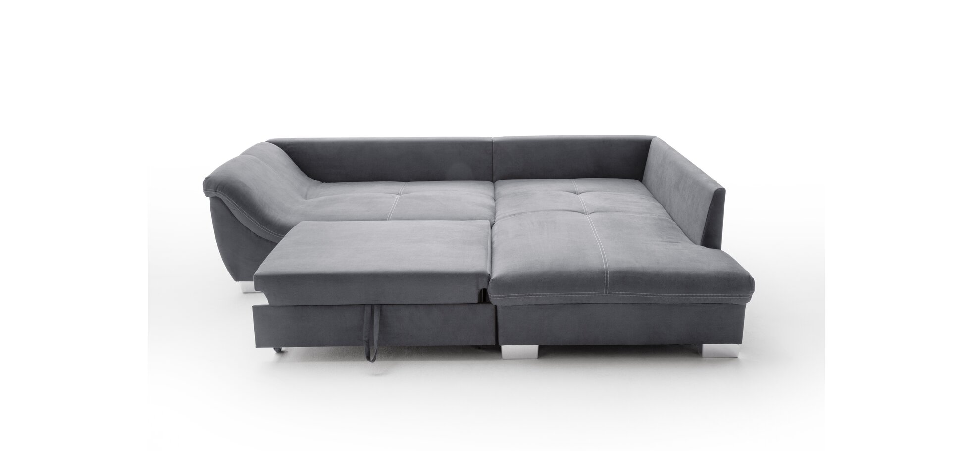 Polsterecke NEELE - Schlaffunktion, 2-Sitzer, Ecke rechts in Microfaser Anthrazit – Bild 4