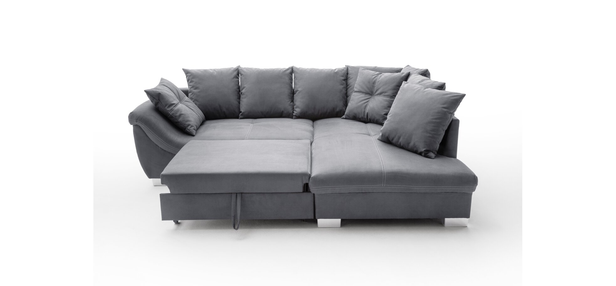Polsterecke NEELE - Schlaffunktion, 2-Sitzer, Ecke rechts in Microfaser Anthrazit – Bild 6