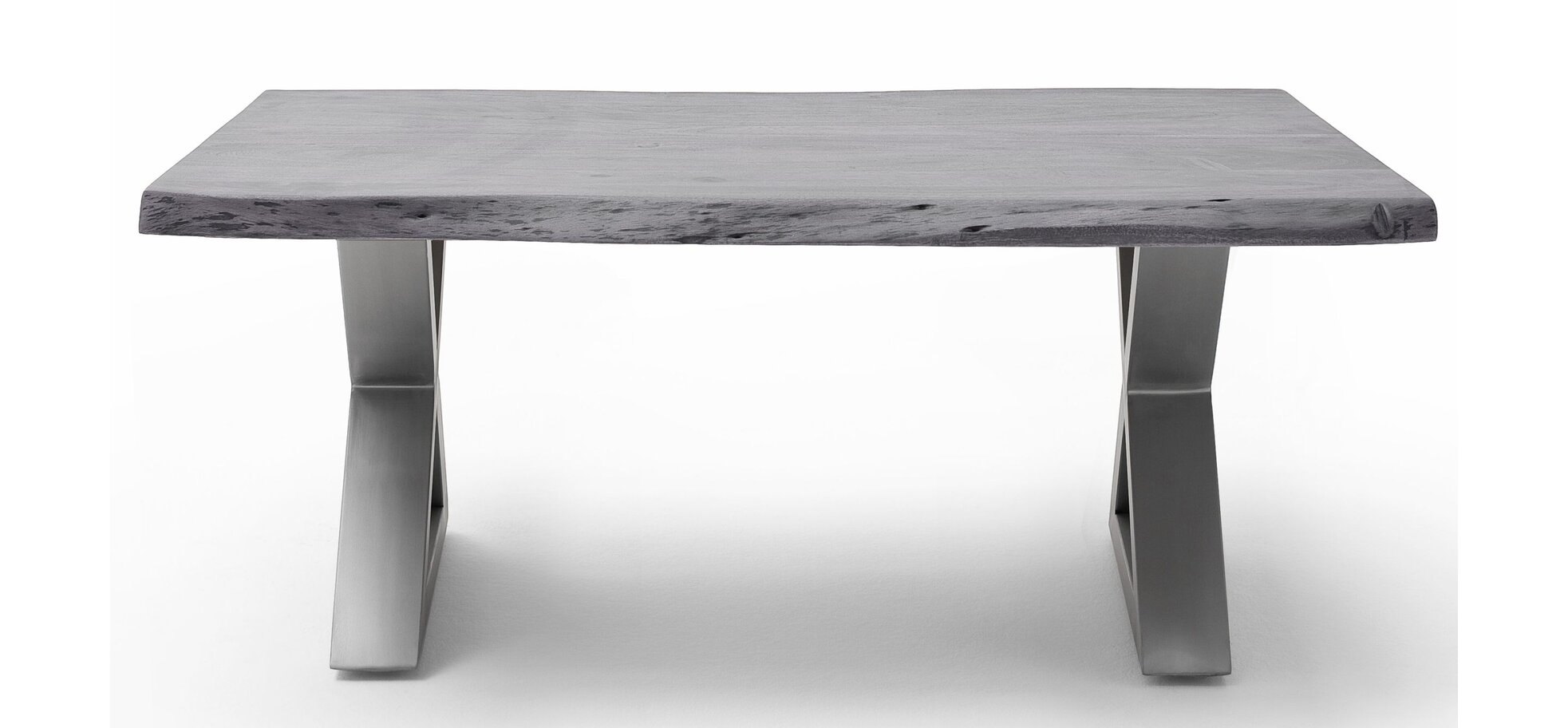 Couchtisch MAIDI grau mit X-Gestell