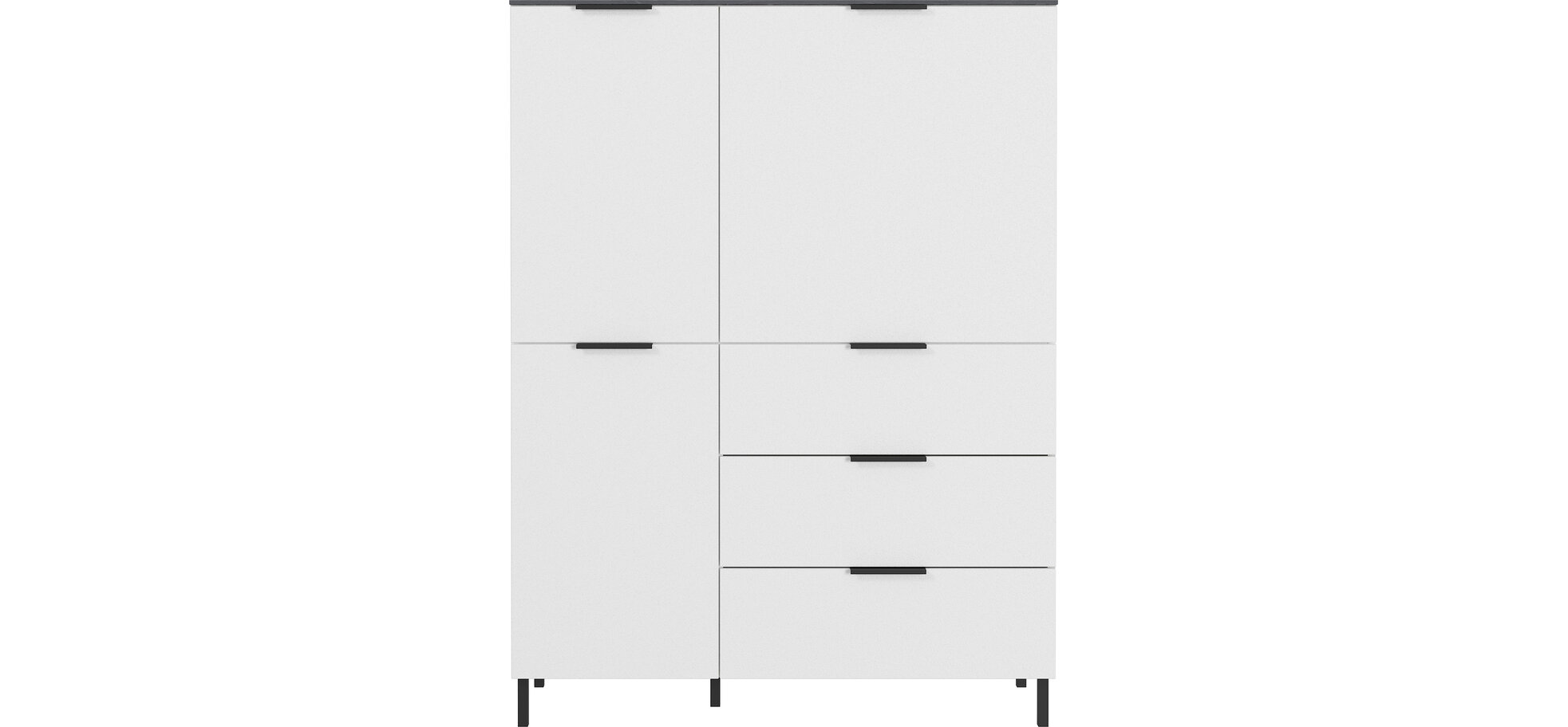 Highboard GIWON 3-türig mit 3 Schüben weiß – Bild 2