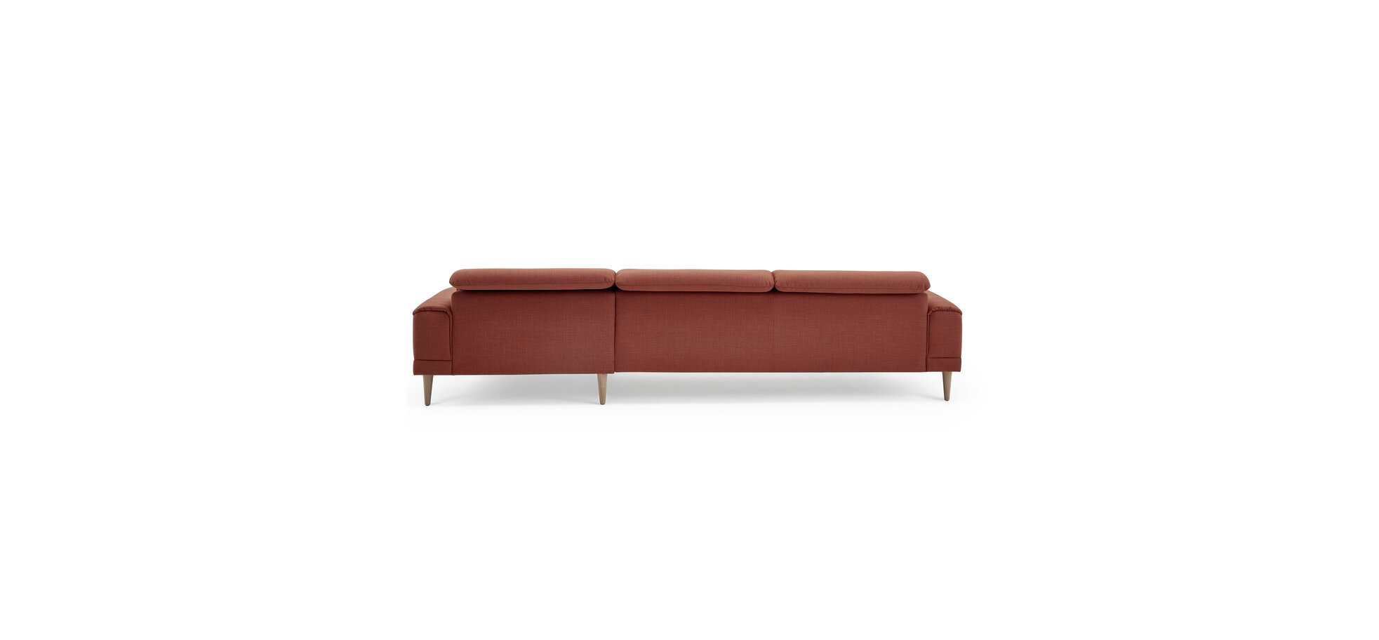 Ecksofa in Stoff Terracotta – Bild 3