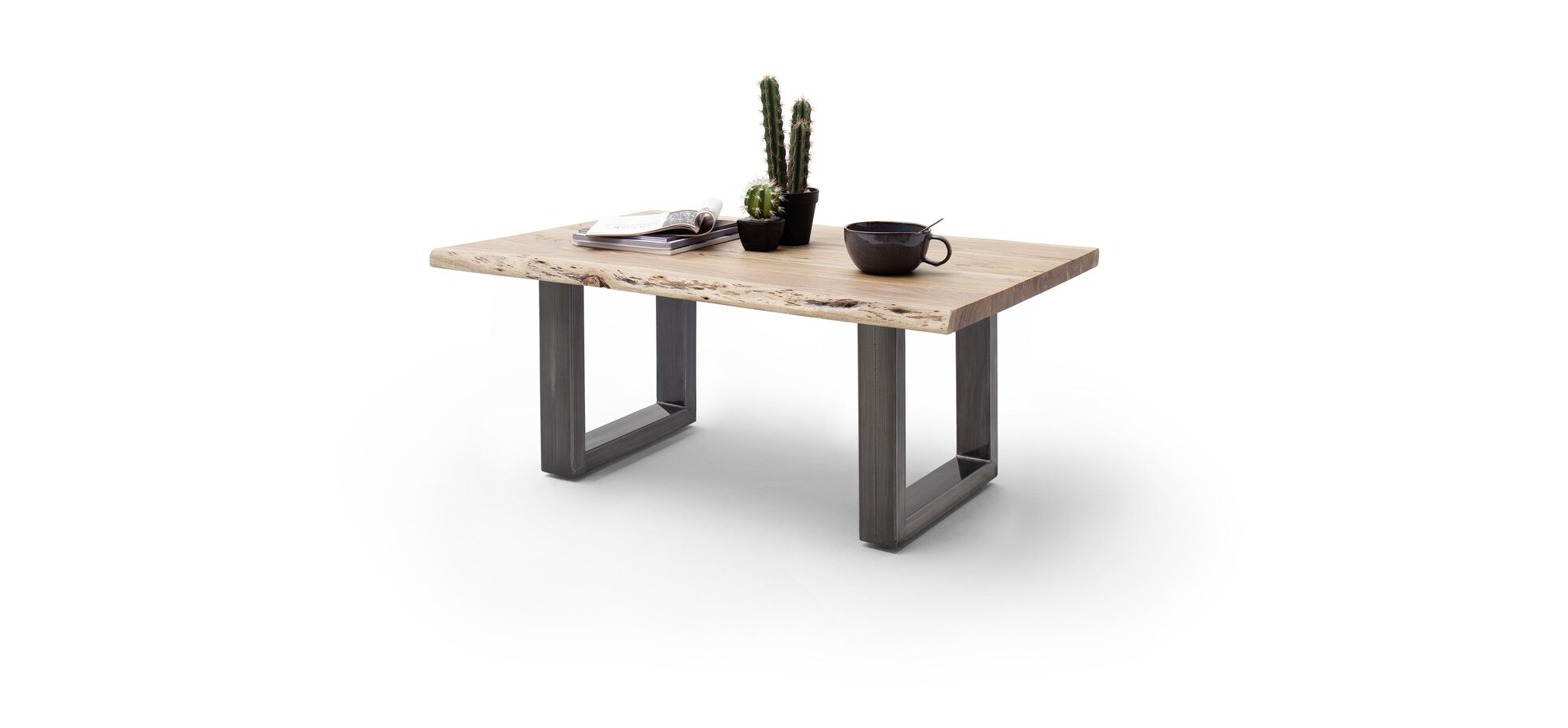 Couchtisch MAIDI braun/grau mit U-Gestell – Bild 3