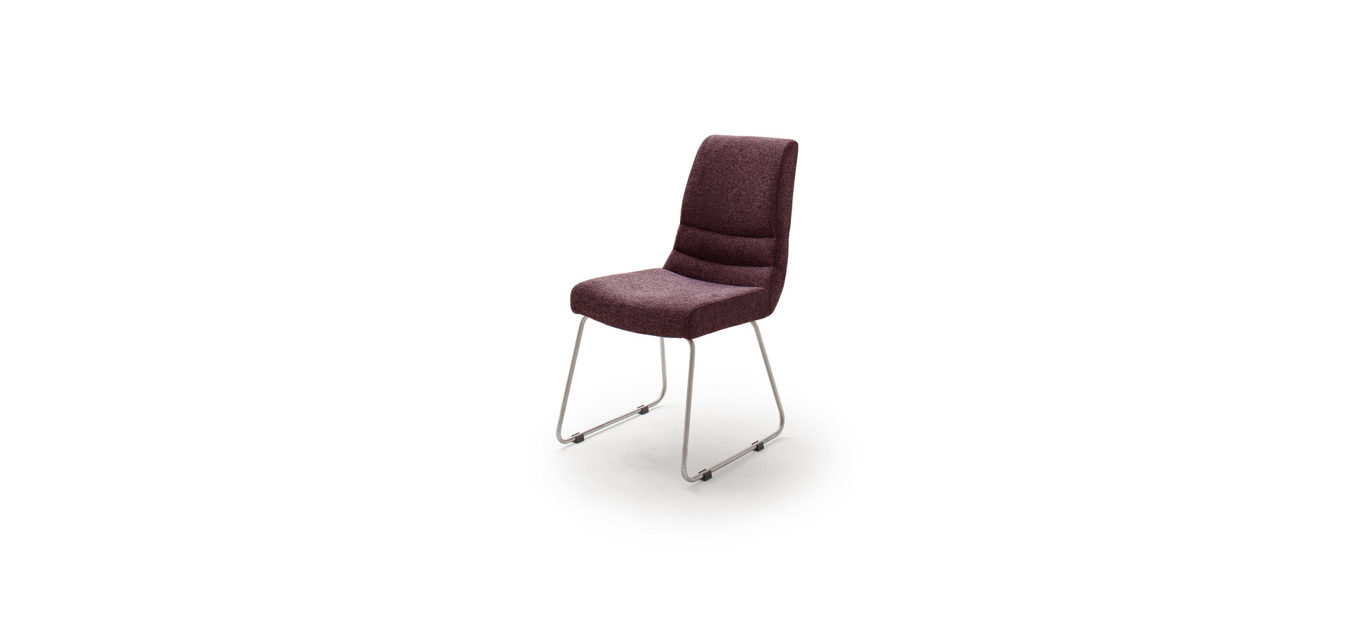 Polsterstuhl in Chenille-Optik merlot mit Griff am Rücken