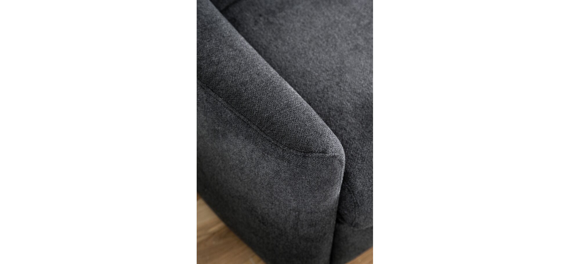 Schlafsofa - 2,5 Sitzer inkl. Schlaffunktion, Stoff, Anthrazit – Bild 4