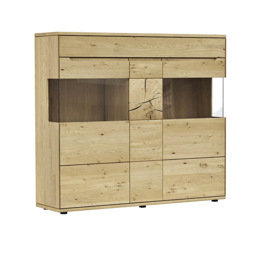 Highboard Amora - Wildeiche massiv bianco