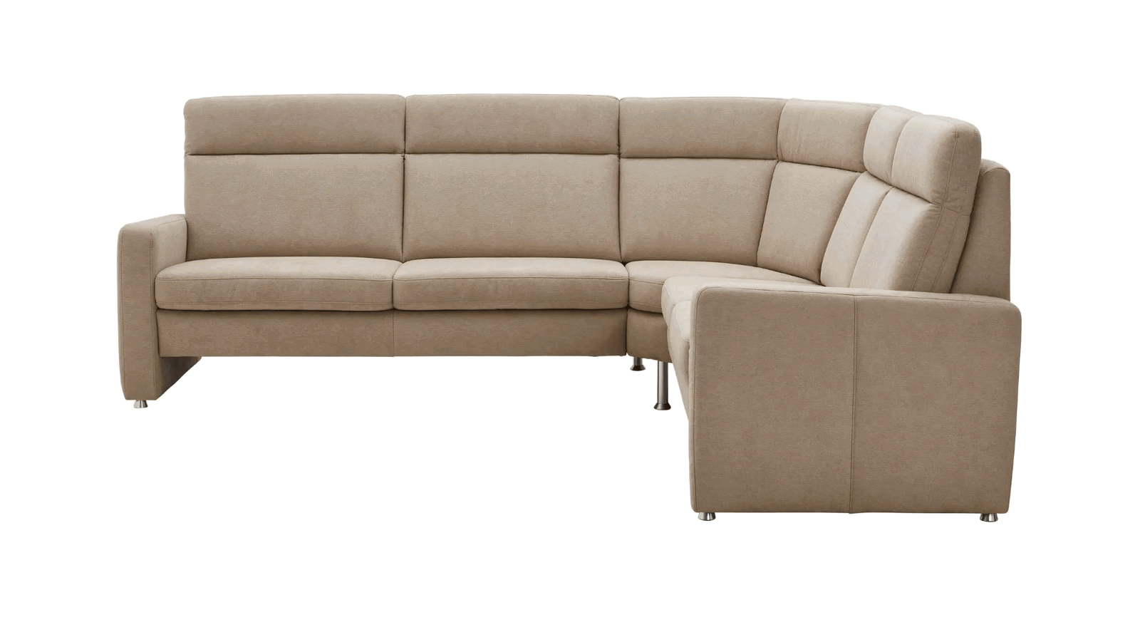 Ecksofa Arima - 2,5-Sitzer, Ecke rechts, Stoff, Beige