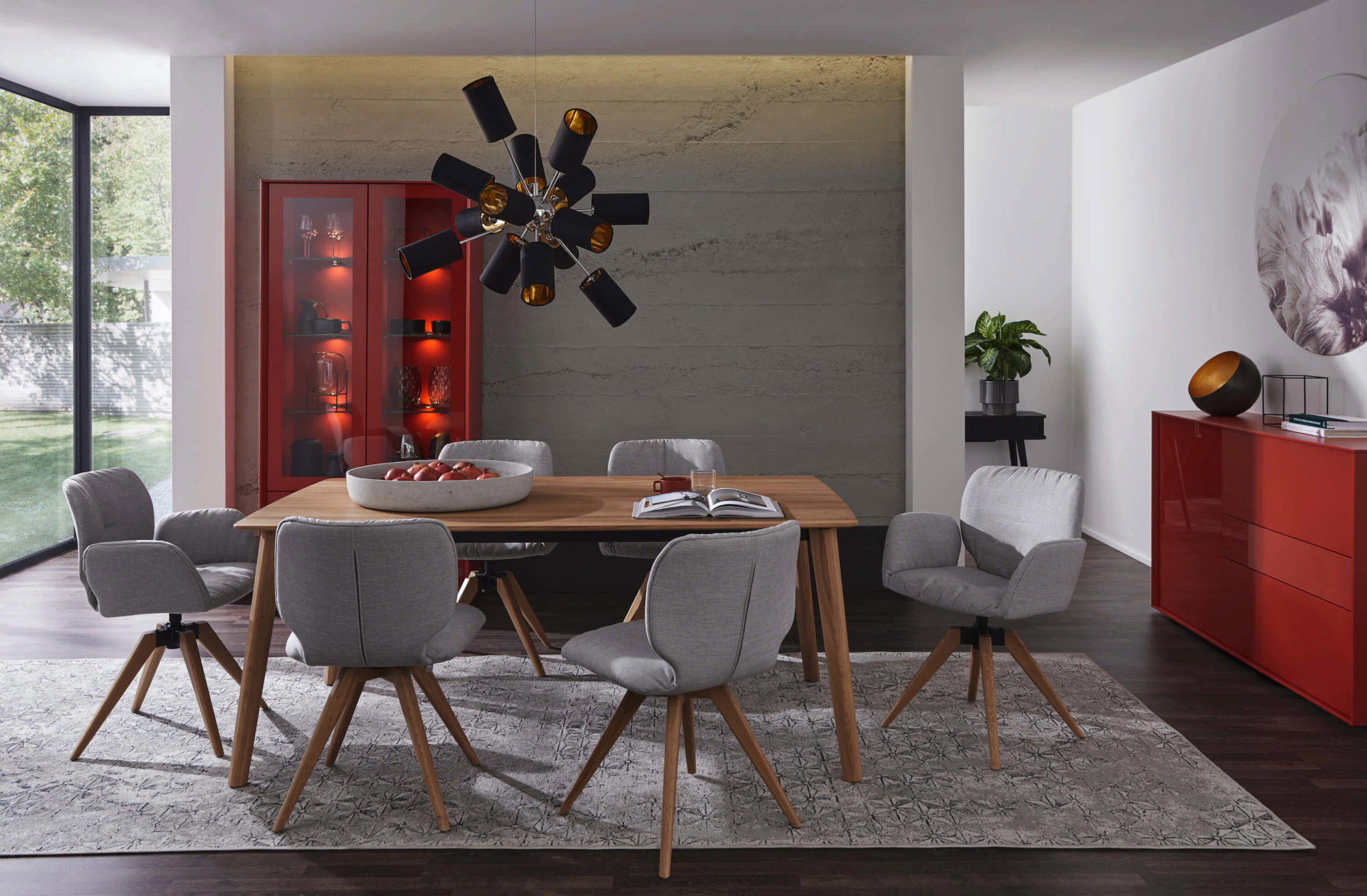 Esstisch Saltino - ausziehbar, LB ca. 180x100 cm, Eiche massiv