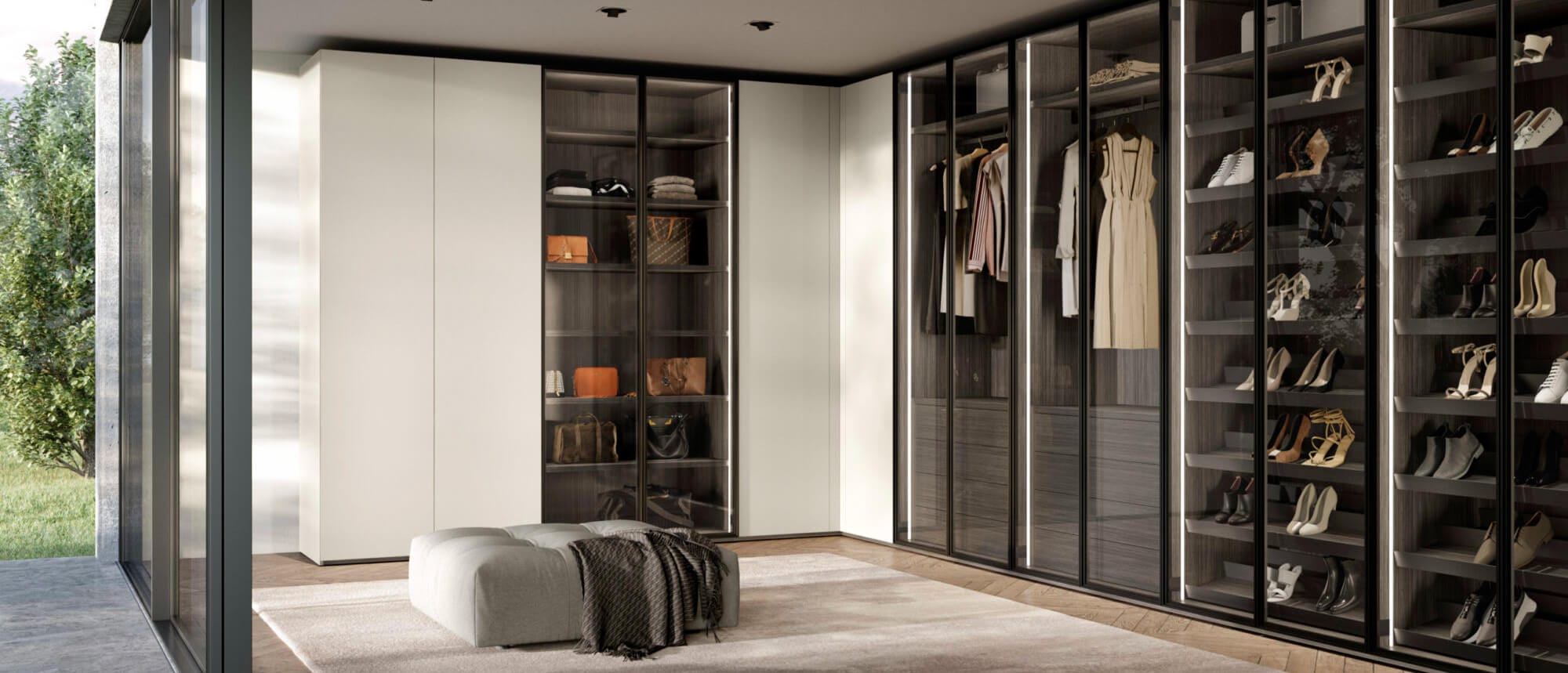 Ankleidezimmer Kettnaker Kleiderschrank ALEA Ankleidezimmer Schuhauszug mit Glasfronten grosszuegigKettnaker Kleiderschrank ALEA Ankleidezimmer Schuhauszug mit Glasfronten grosszuegig