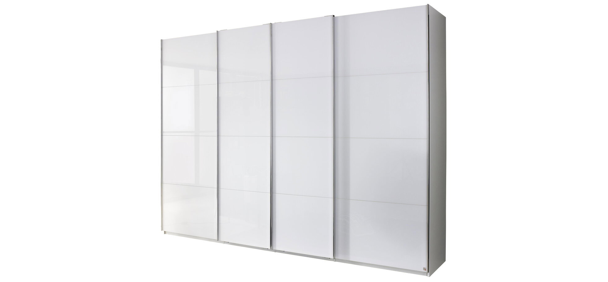 Schwebetürenschrank weiß mit 4 Türen